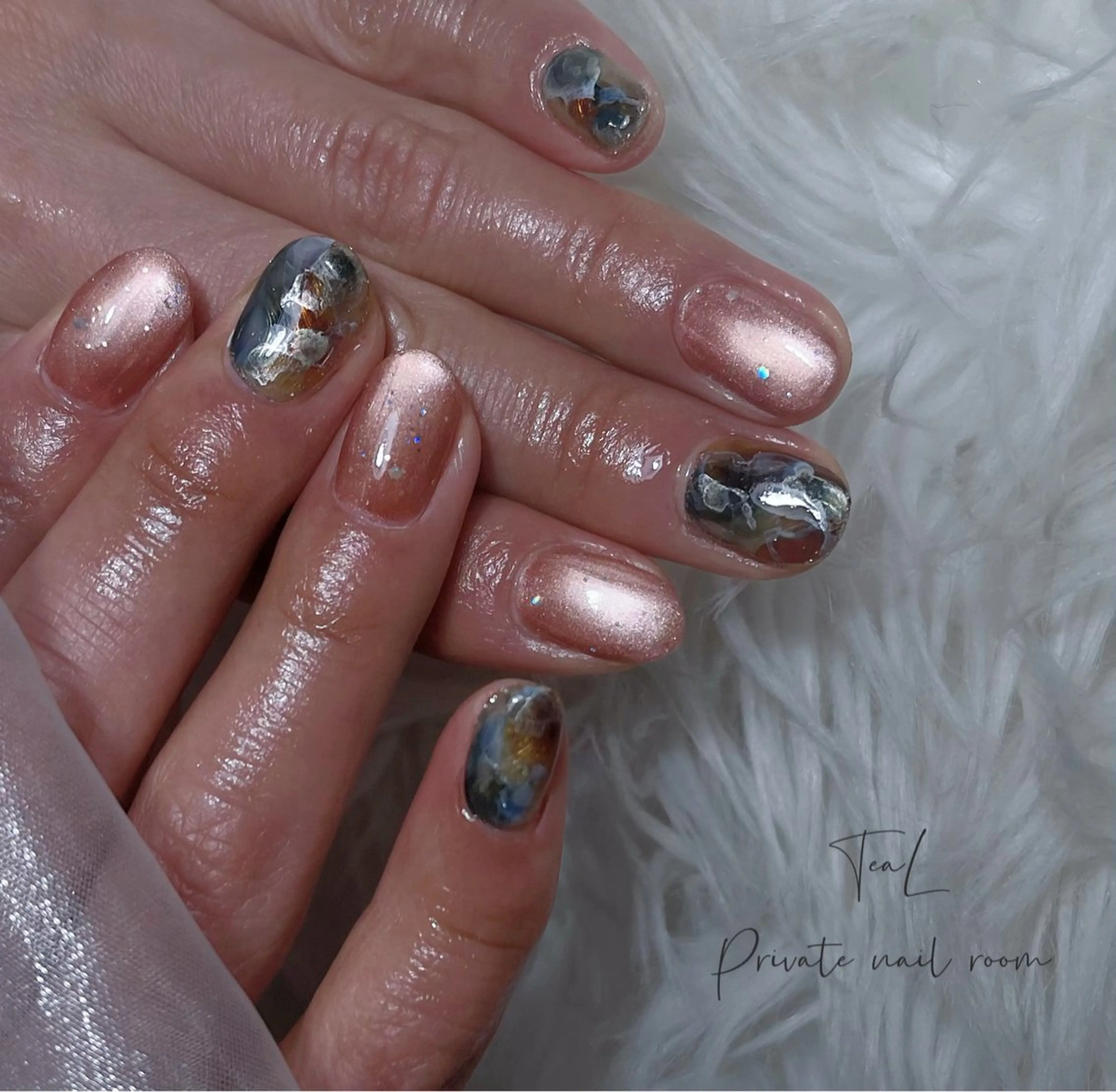 ネイル ニュアンスネイル ハンドネイル TeaL nailのネイルデザイン