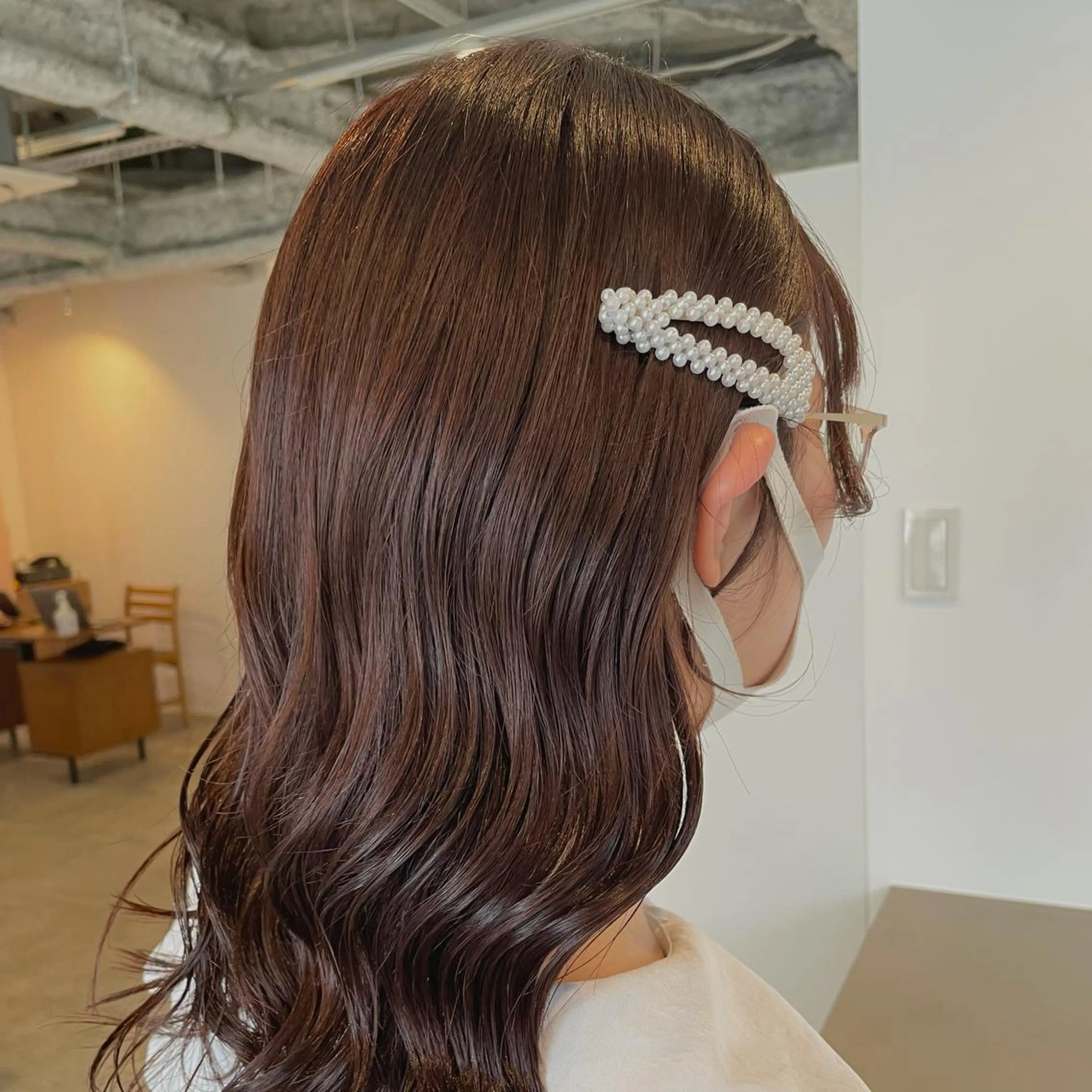 セミロング カラー ヘアアレンジ REONA🪽✨薬院 レイヤーカット🫧のヘアスタイル