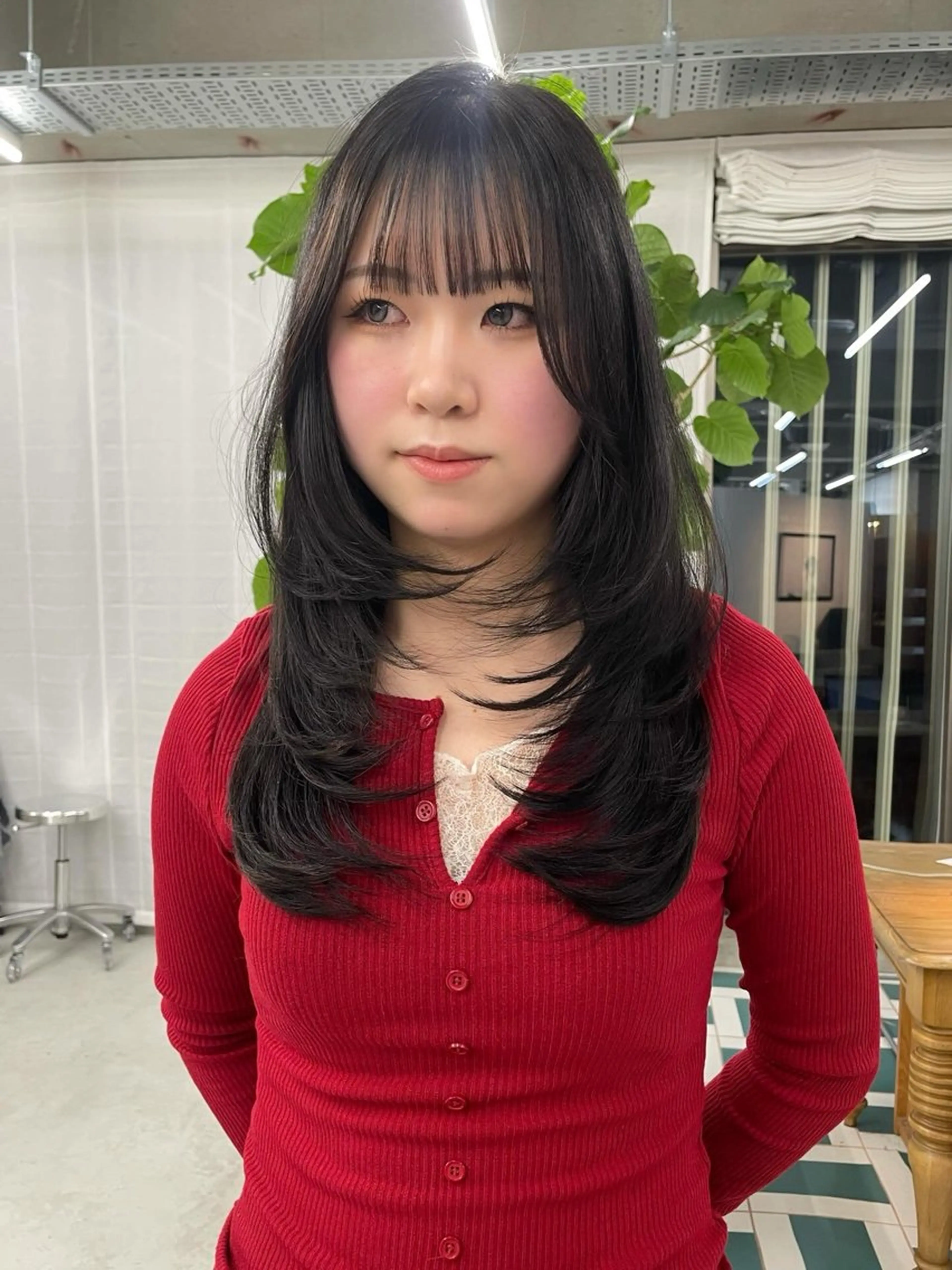 ロング カット RIN🎀レイヤー/ ボブ/オリーブカラーのヘアスタイル