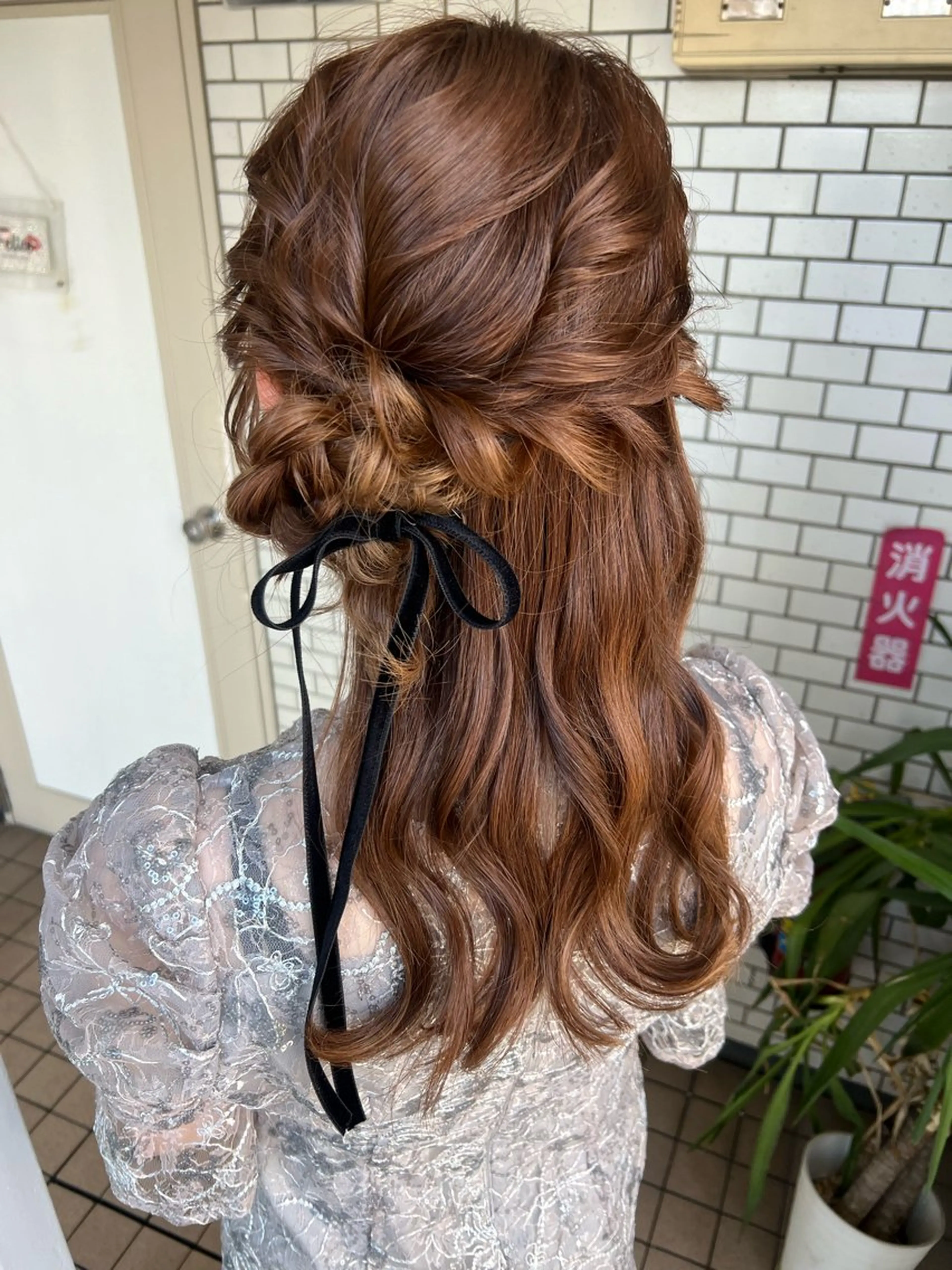 ヘアアレンジ ハーフアップ ヘアセット 大人可愛いヘアメイク 💋🧚‍♀️しずかのヘアスタイル