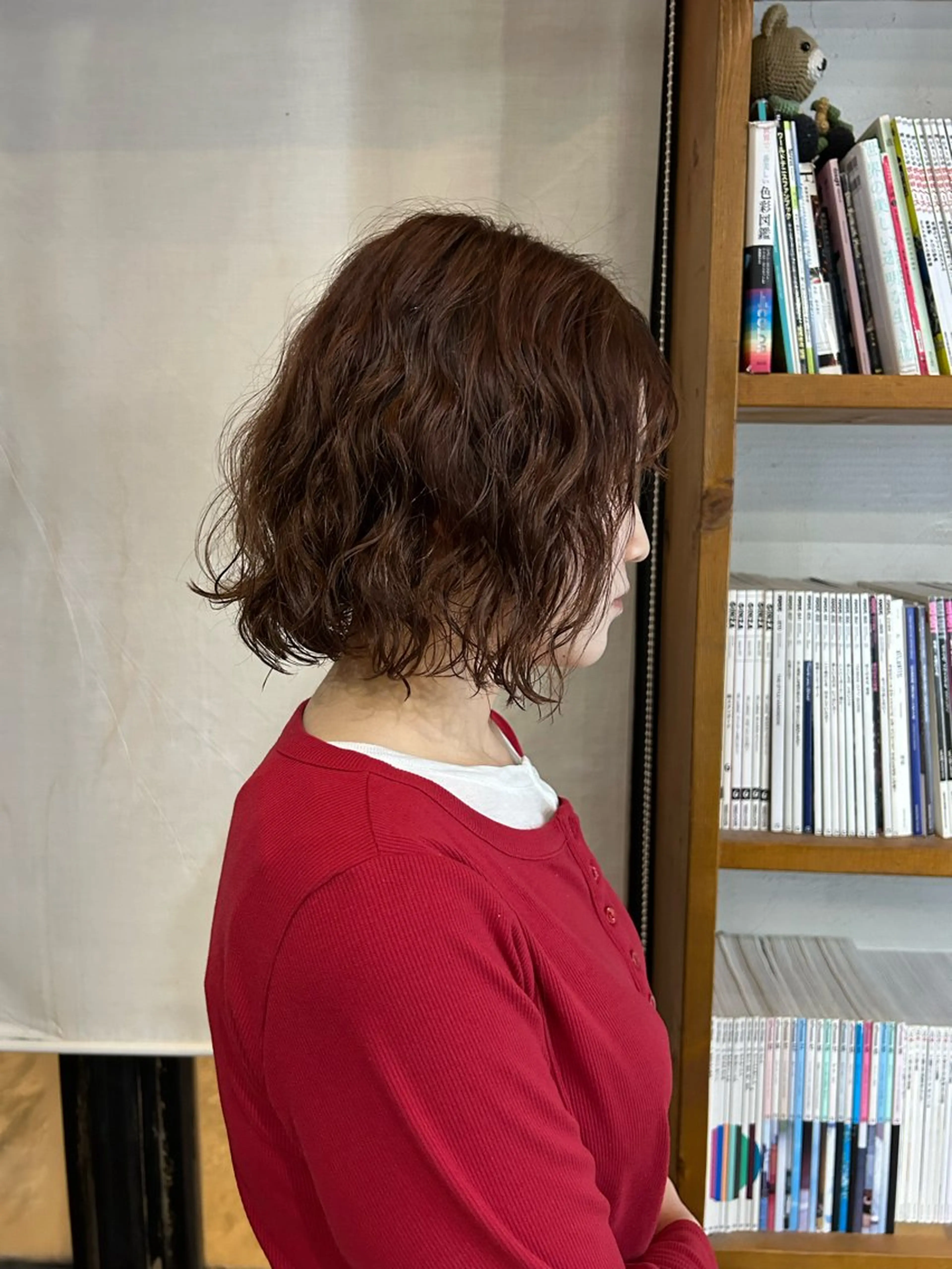 ミディアム パーマ 渡辺 洸揮のヘアスタイル