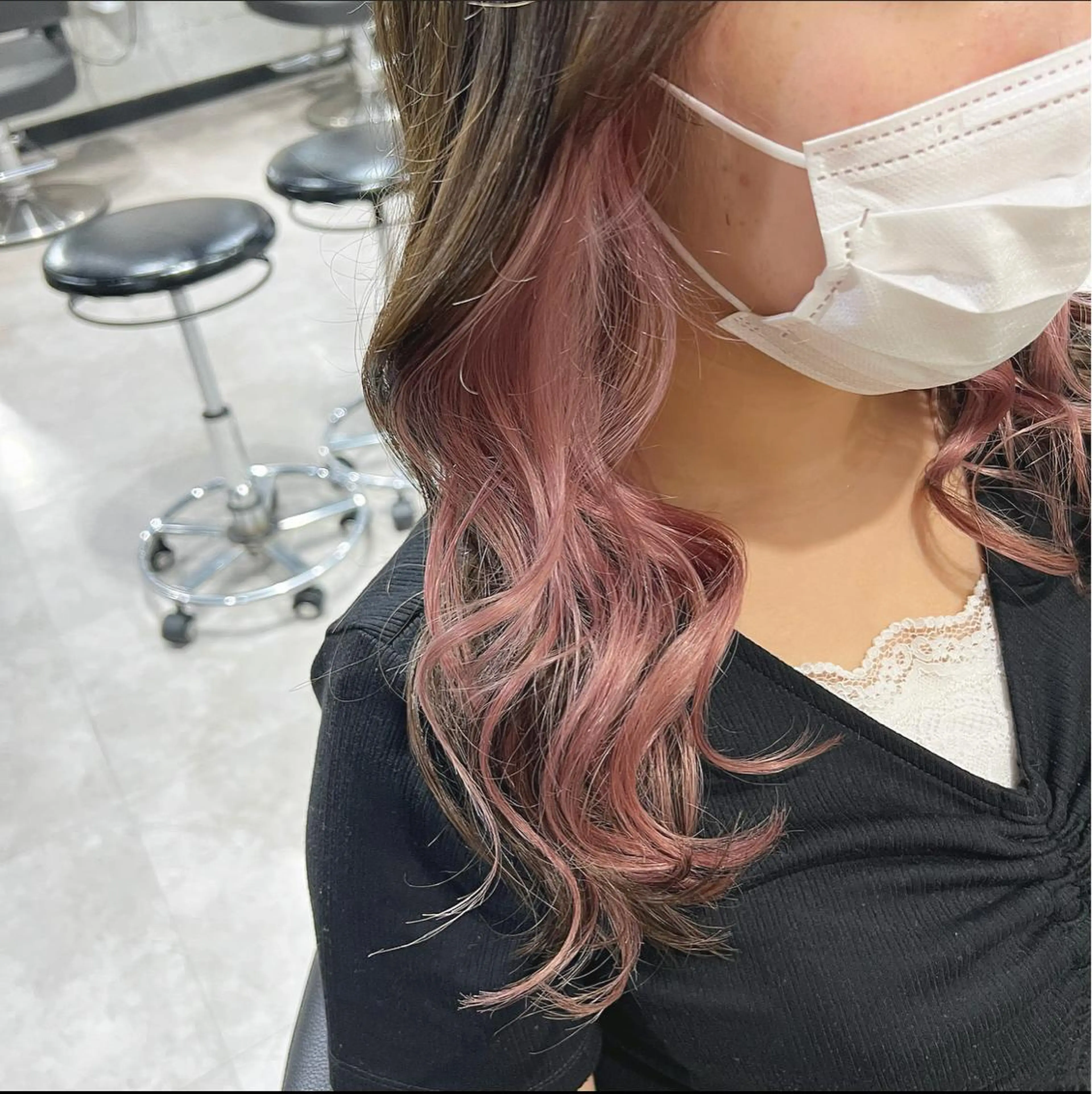 ロング カラー ヘアアレンジ ayaka 🍨のマツエク・マツパデザイン