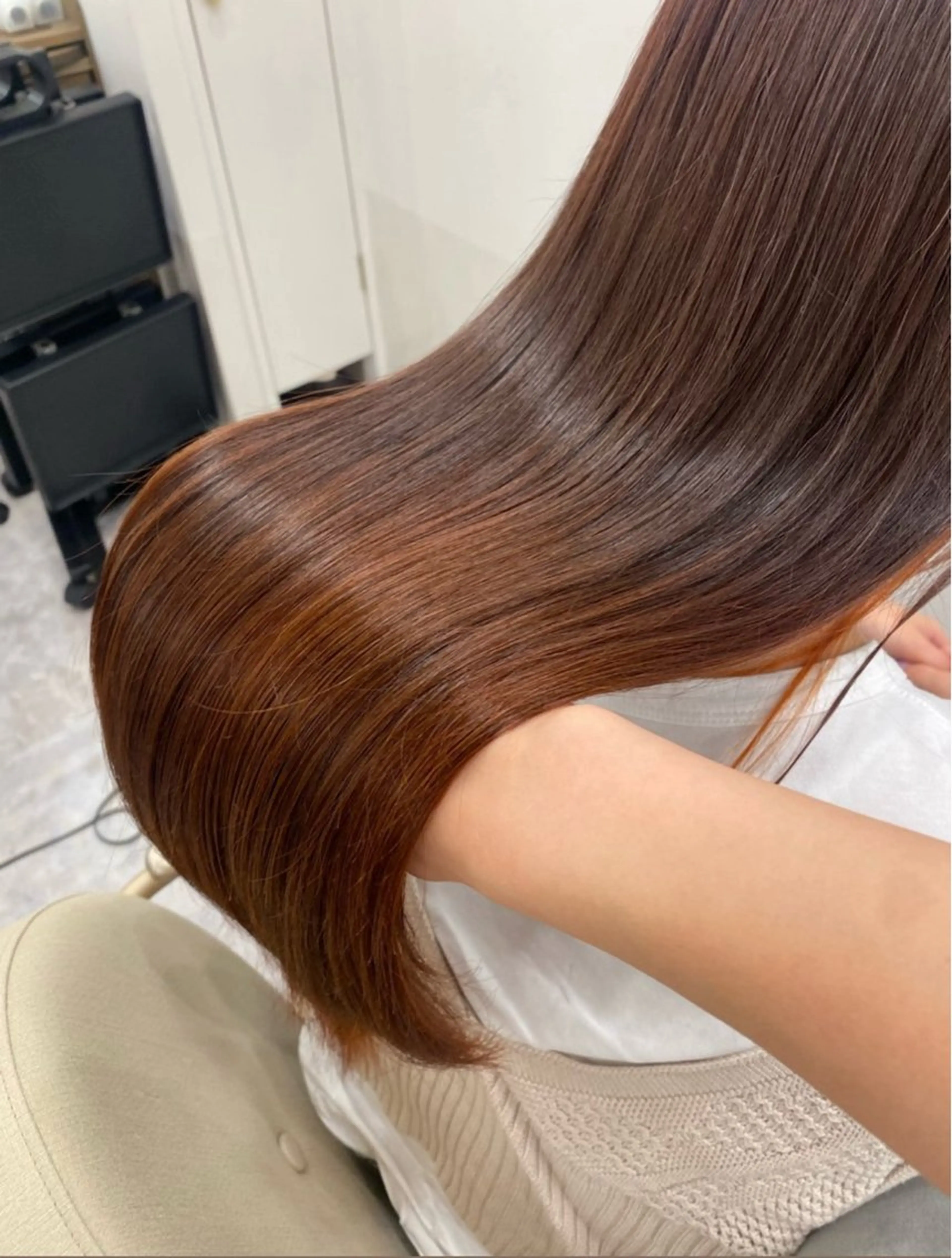 ロング 縮毛矯正 ULUA ひまりのヘアスタイル