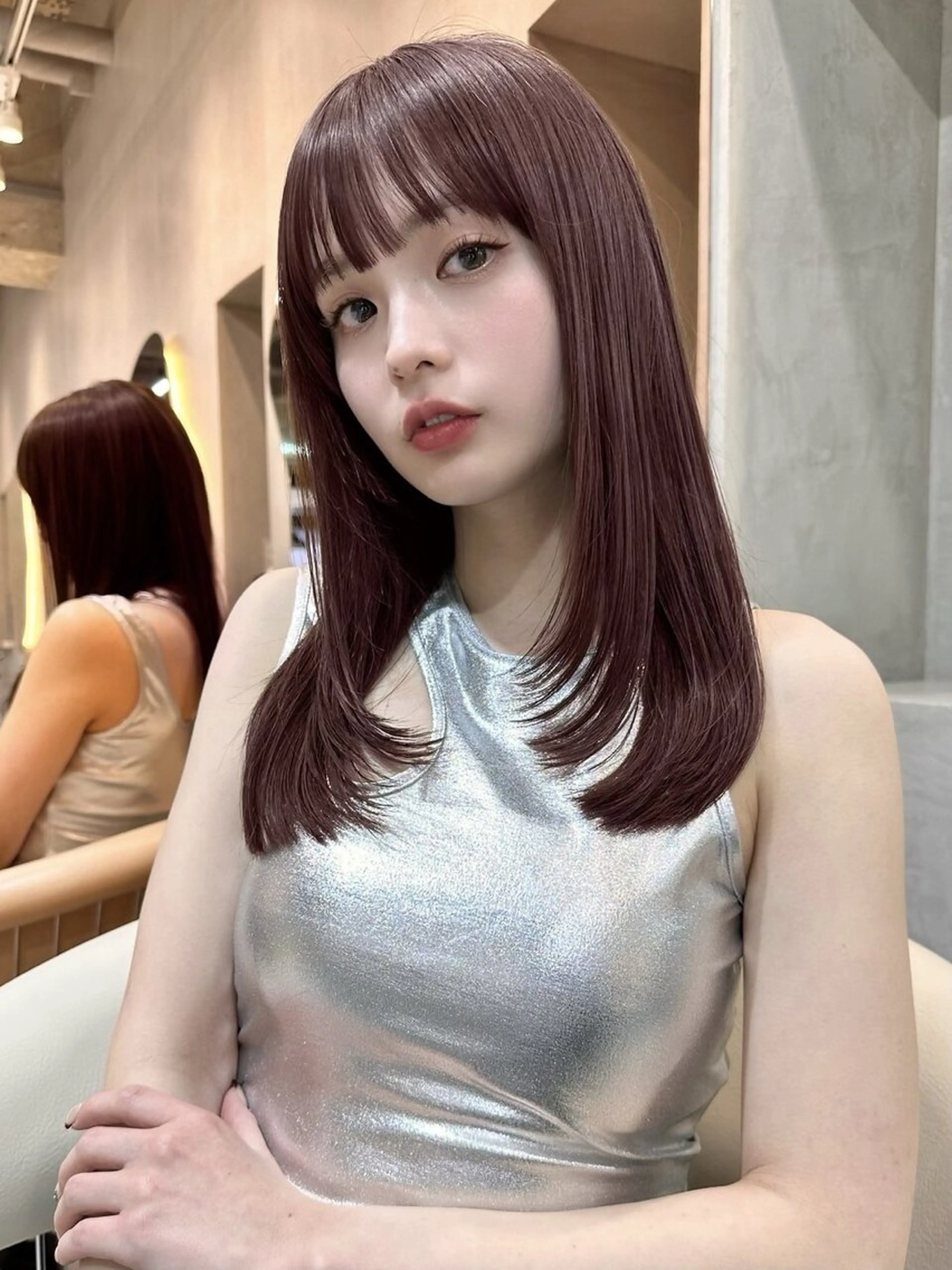 ロング カラー ヘアアレンジ 美髪縮毛矯正/ 透明感カラー吉田光佑のヘアスタイル