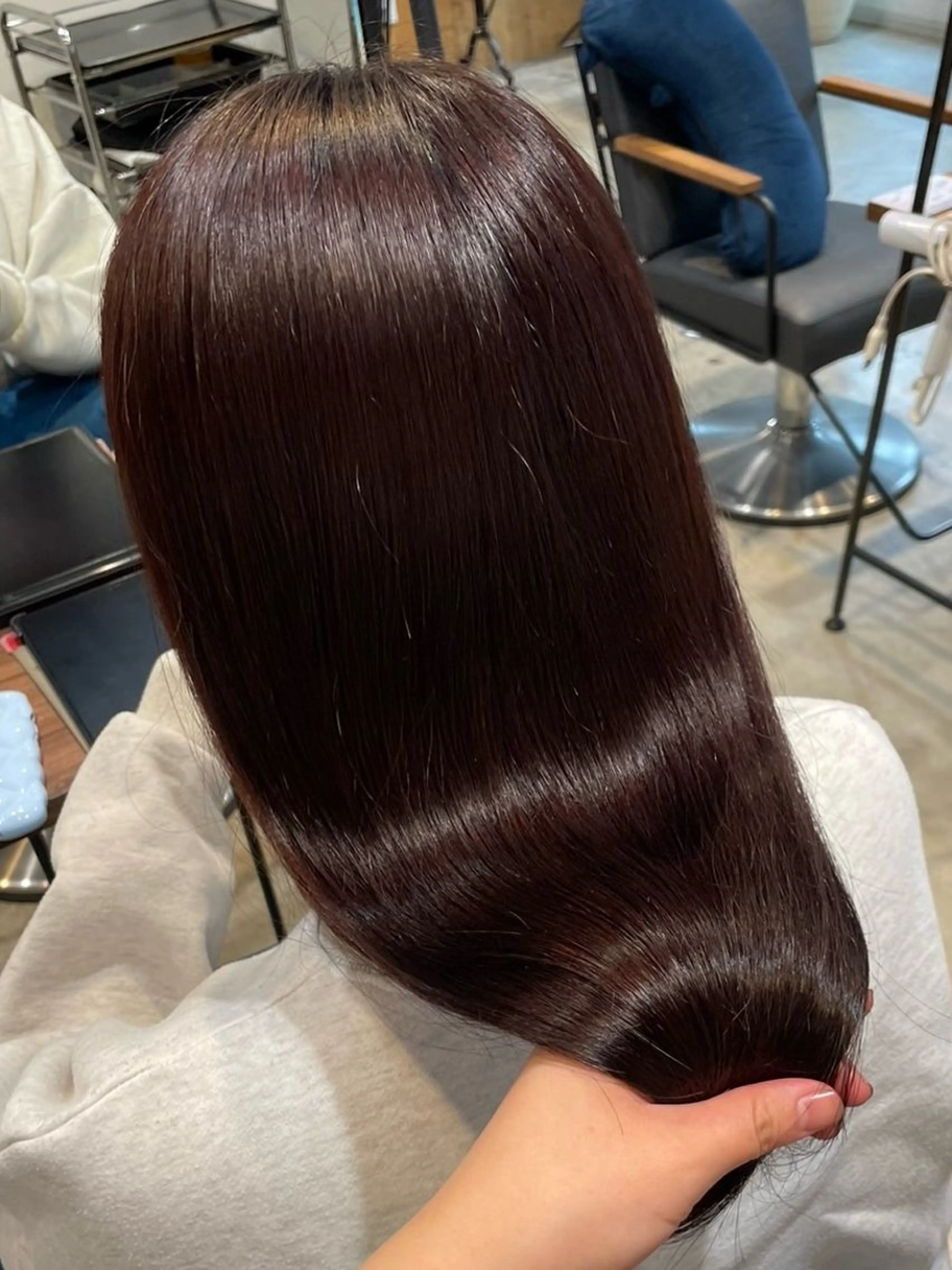 ロング ヘアカラー トリートメント 暖色カラー🌺／ 髪質改善🌿／ゆうかのヘアスタイル