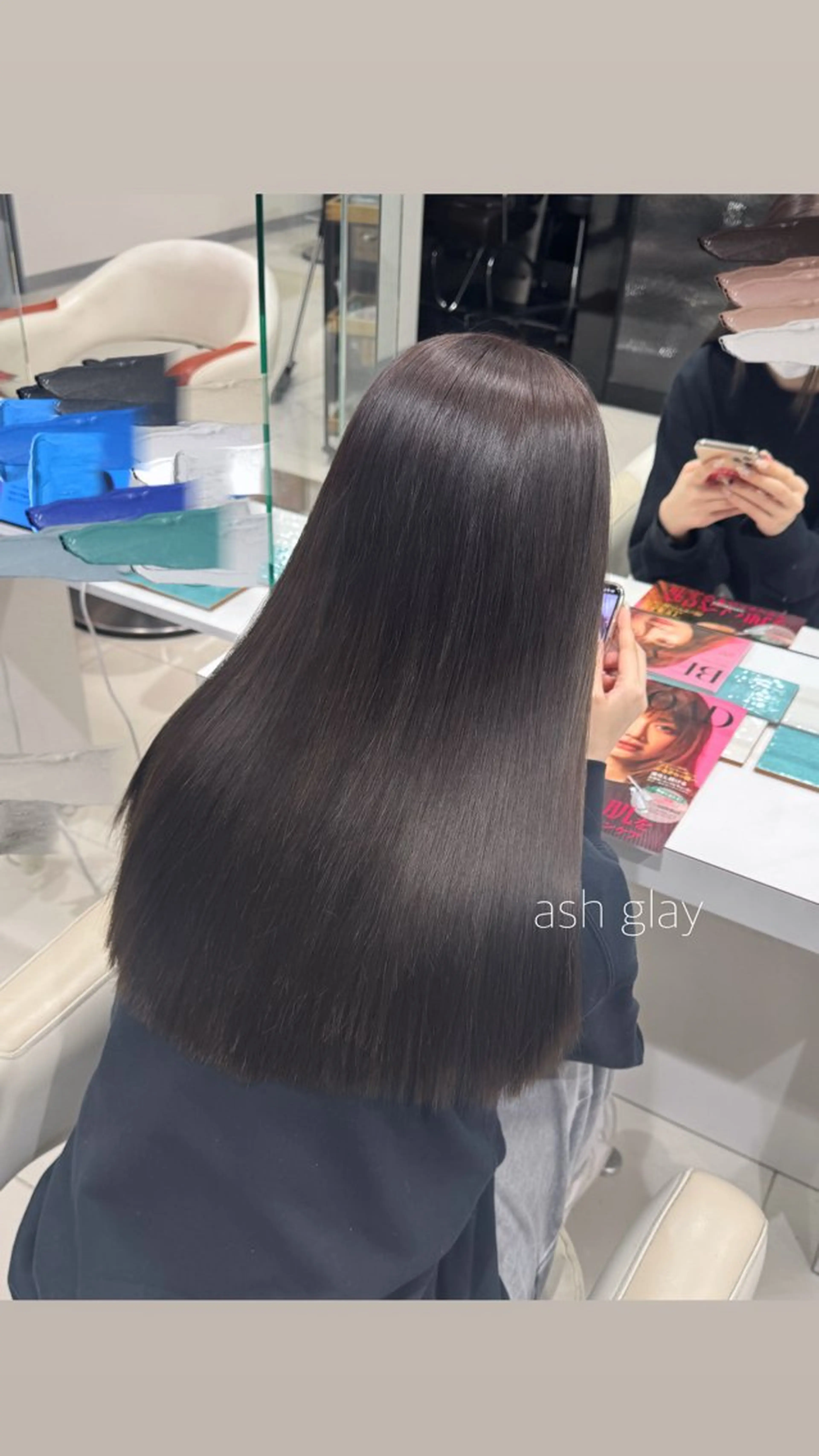 ロング カラー ブリーチ 透明感カラー ブリーチなしカラー 髪質改善 カット トリートメント Dears 望月のヘアスタイル