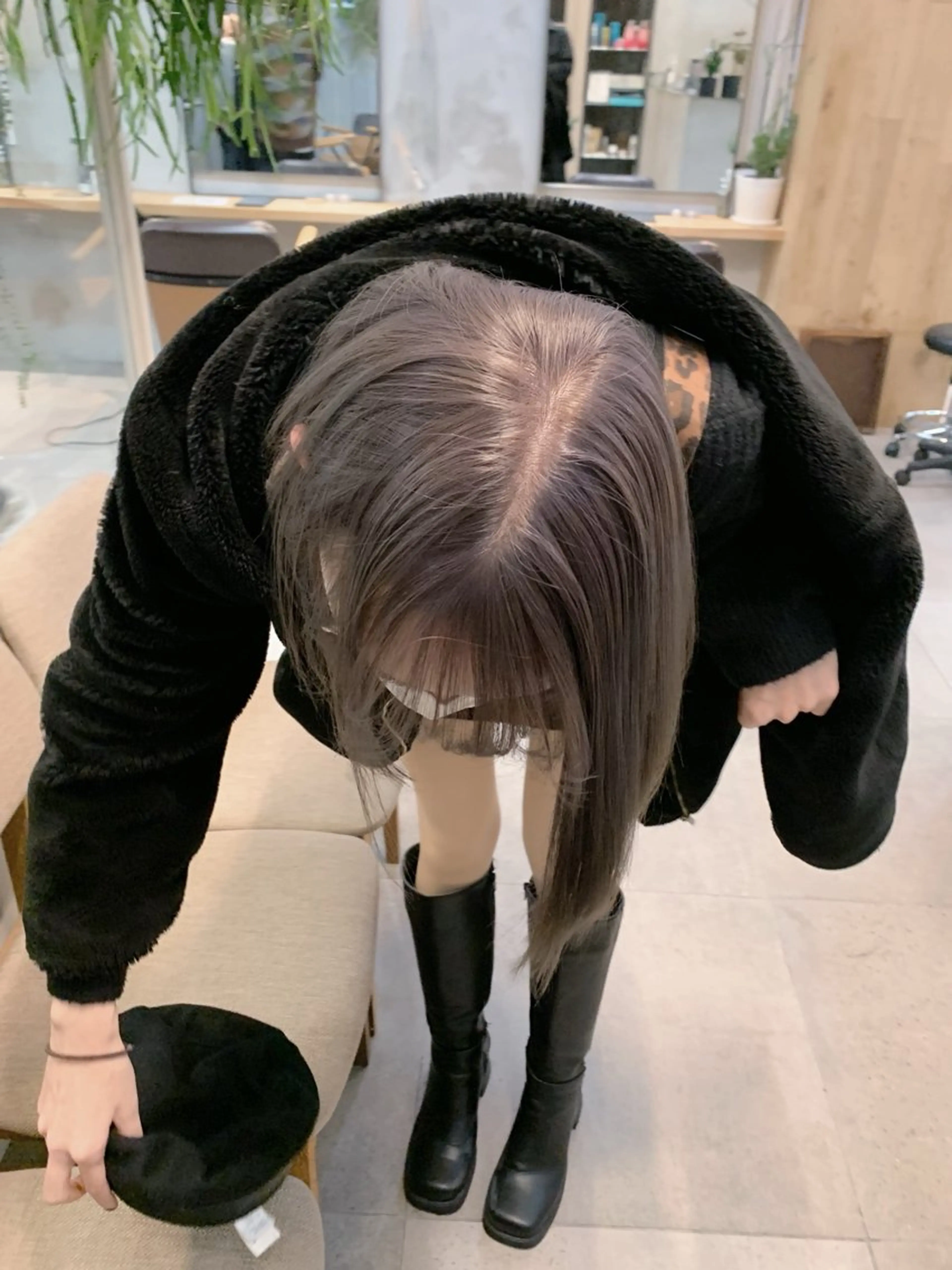 ショート カラー ヘアカラー トリートメント ハイトーンボブ 前田 表参道　グレージュのヘアスタイル