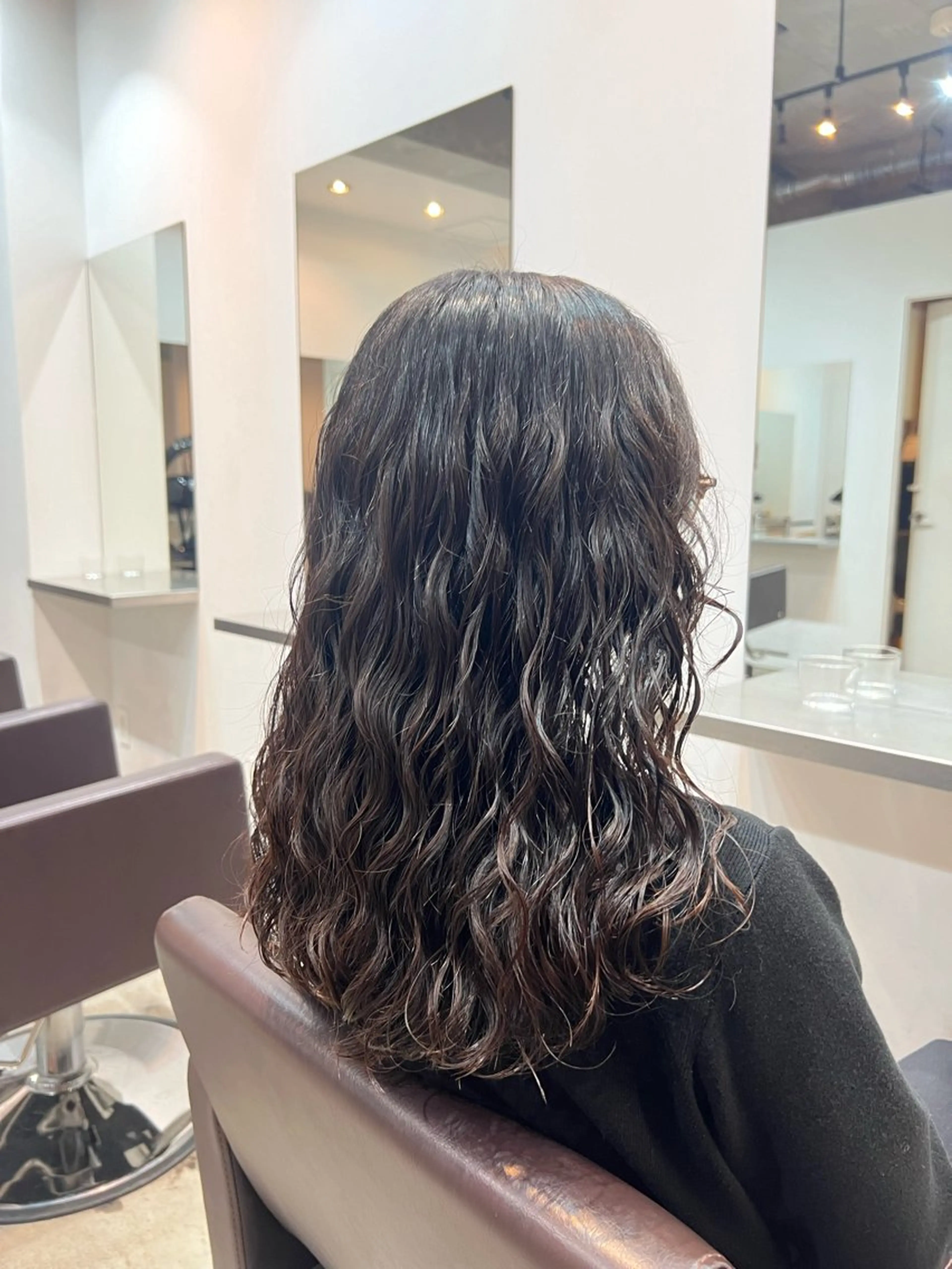 セミロング デジタルパーマ/ ウェーブパーマ/神野のヘアスタイル