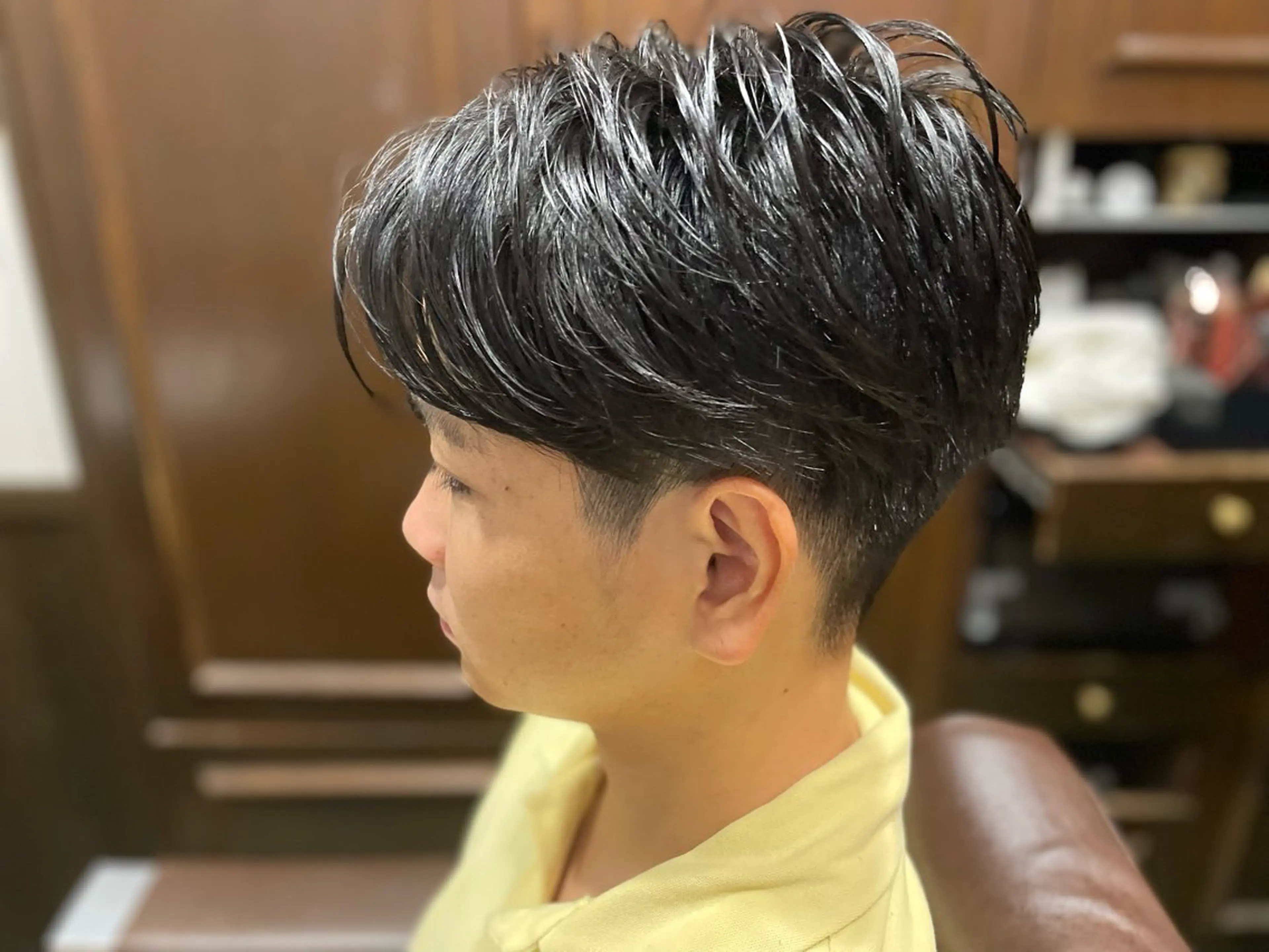 パーマ メンズ 京都フェードカット 田嶋勇祐のヘアスタイル