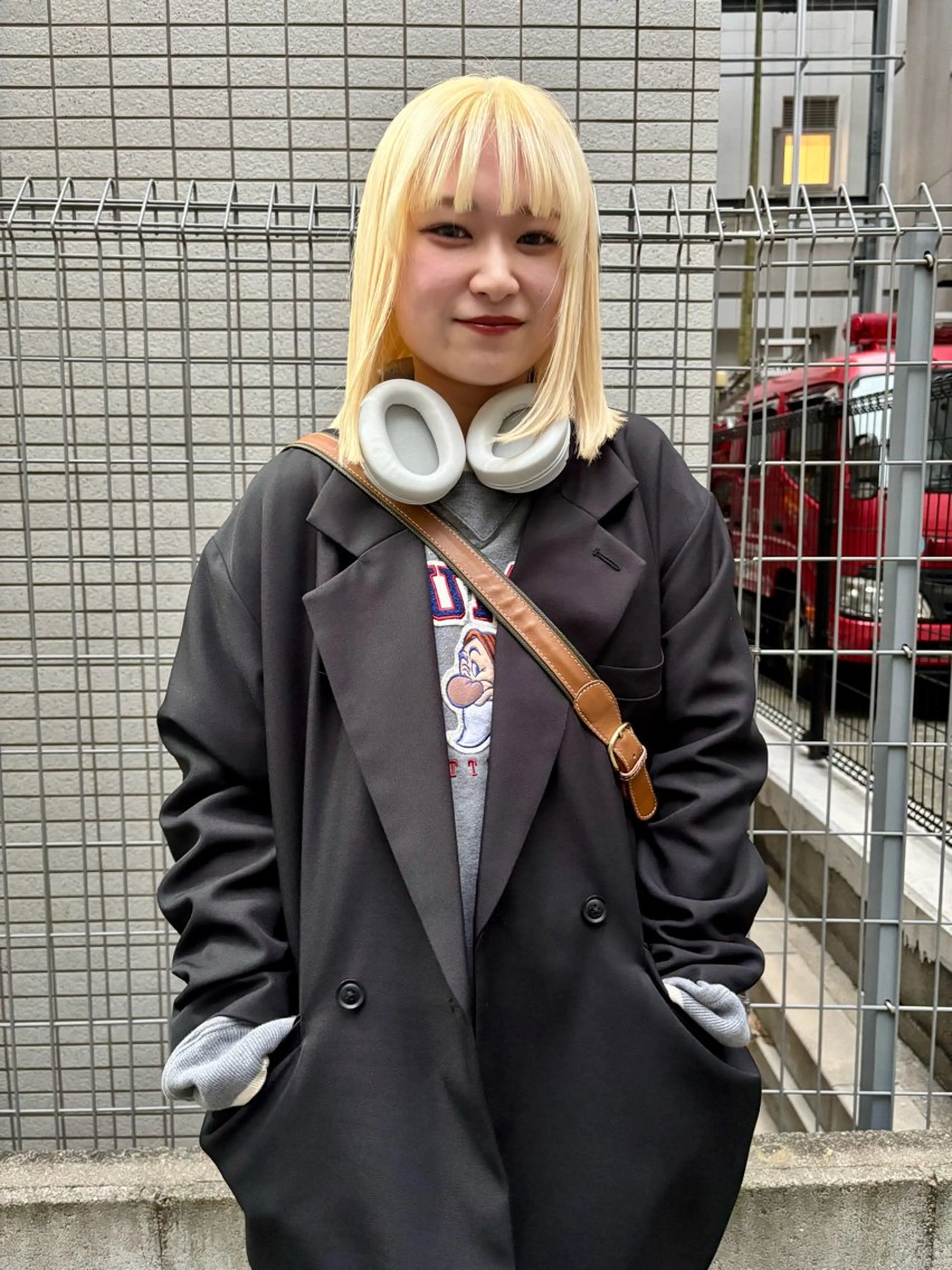 ミディアム カラー ブロンド イエローカラー 大西 柚羽のヘアスタイル