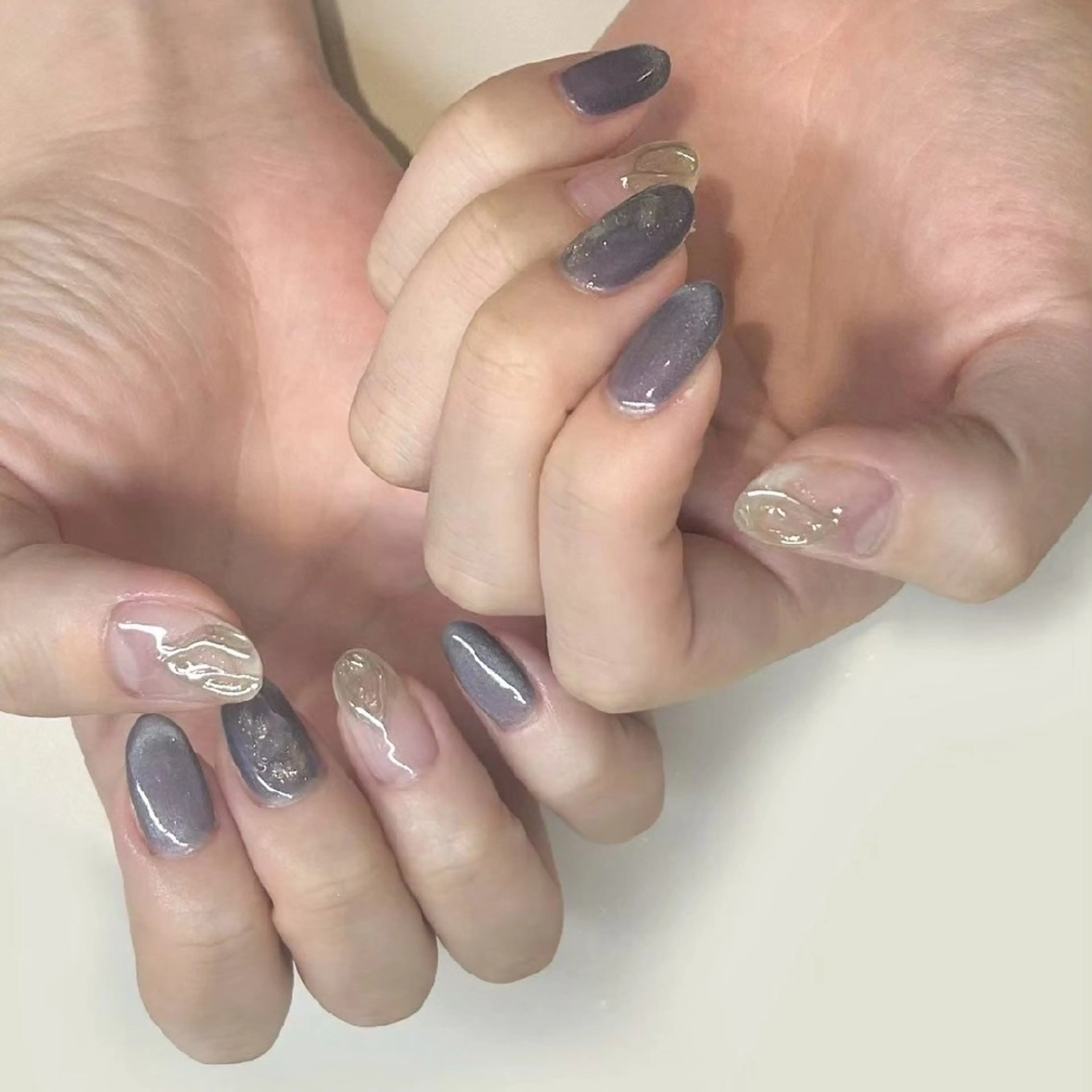 ネイル クリアネイル ミラーネイル ニュアンスネイル ai のネイルデザイン