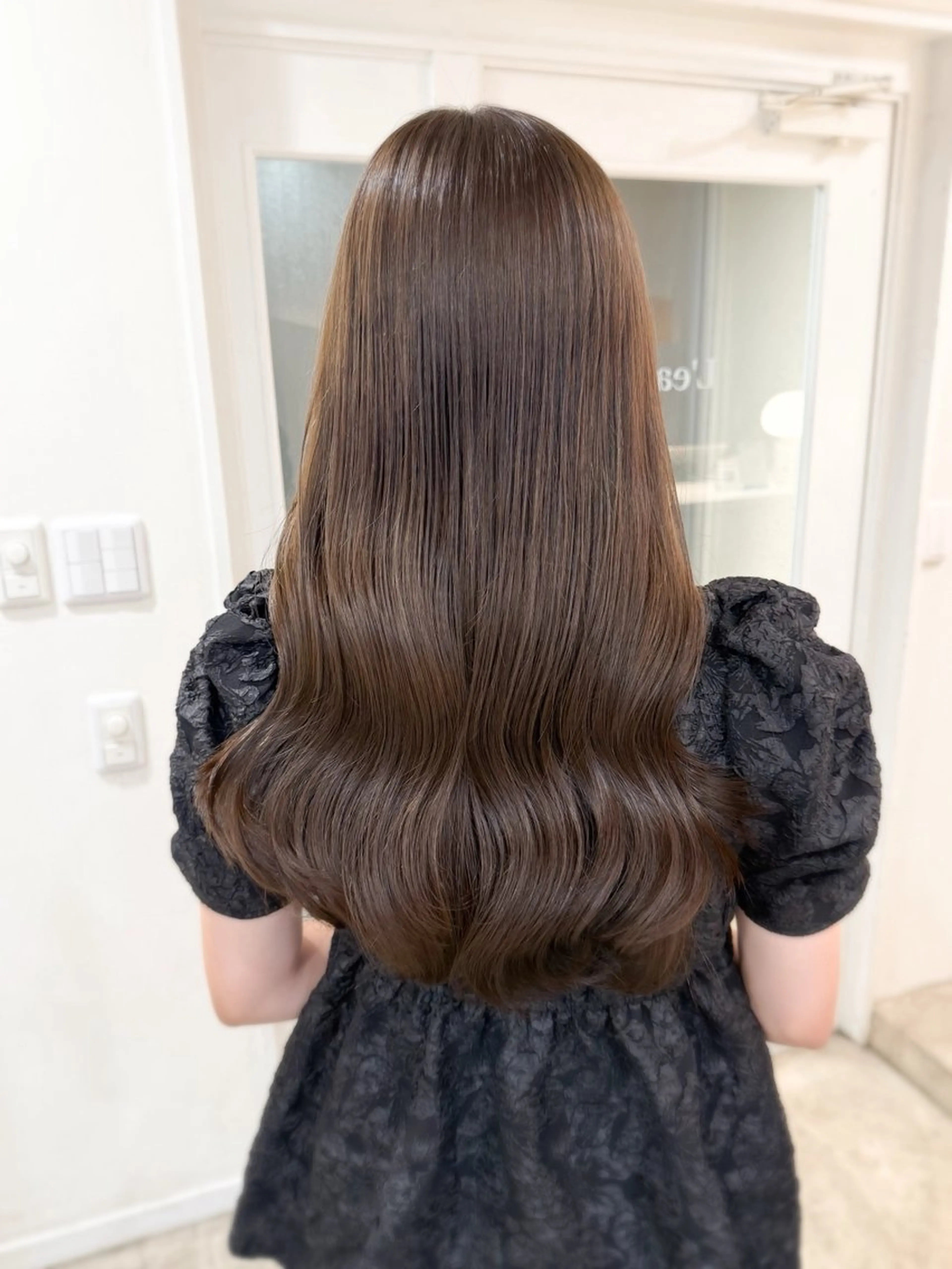 ミディアム カラー カット ヘアカラー ミディアム/顔周り/ ベージュ🌼mayuのヘアスタイル