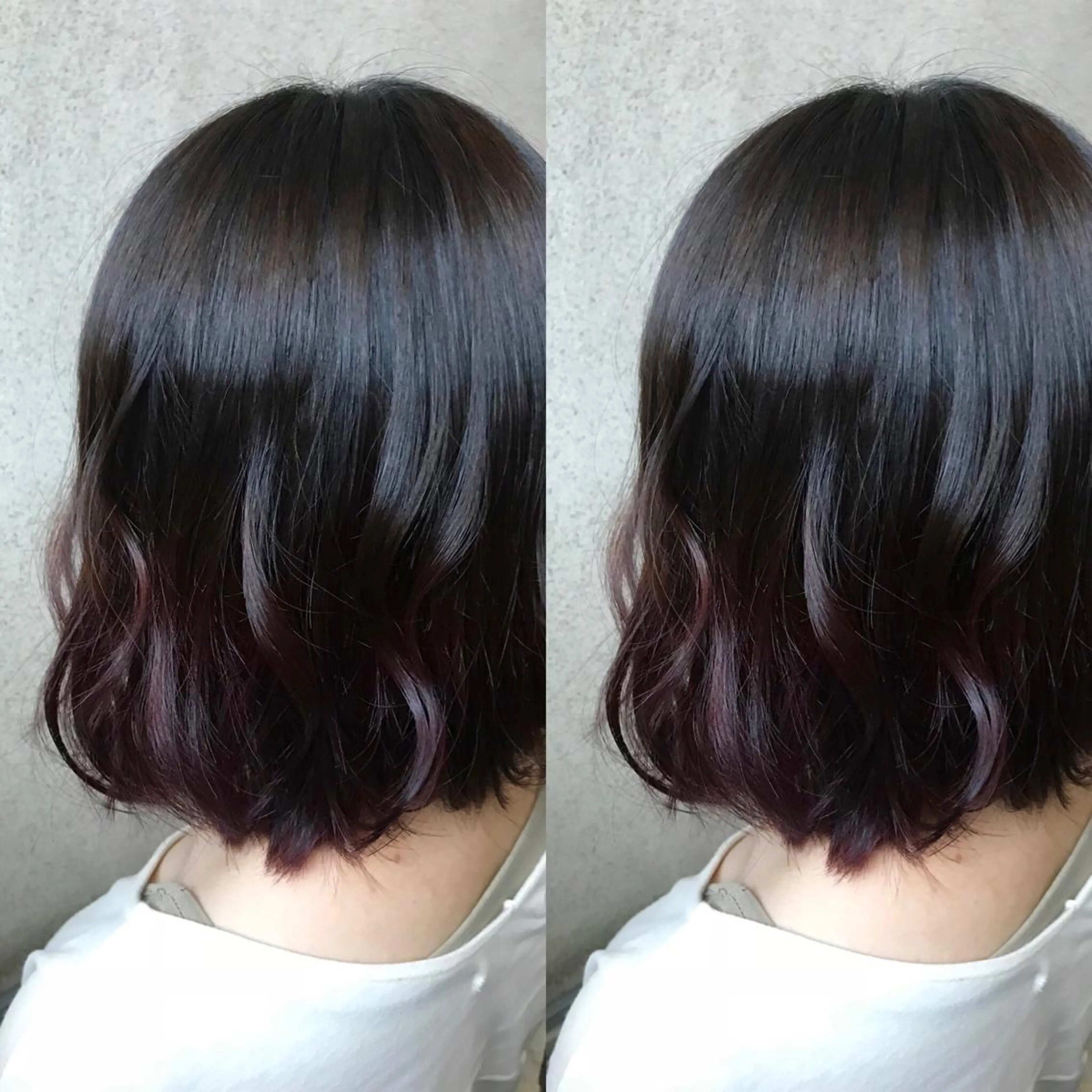 ミディアム カラー 小栗 麻衣のヘアスタイル
