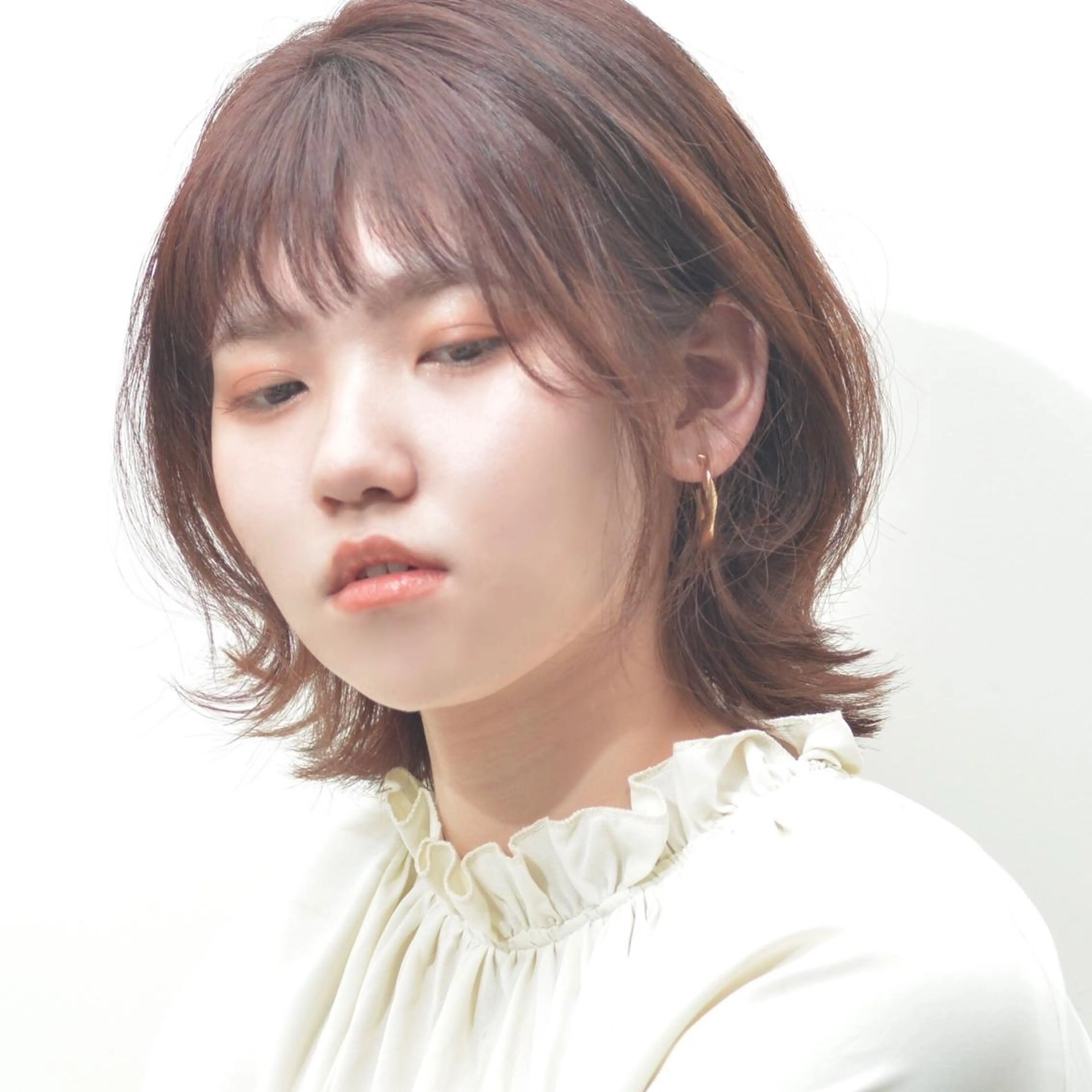 ショート カラー オレンジ ボブ ウルフカット ウルフボブ 石川 友美のその他イメージ