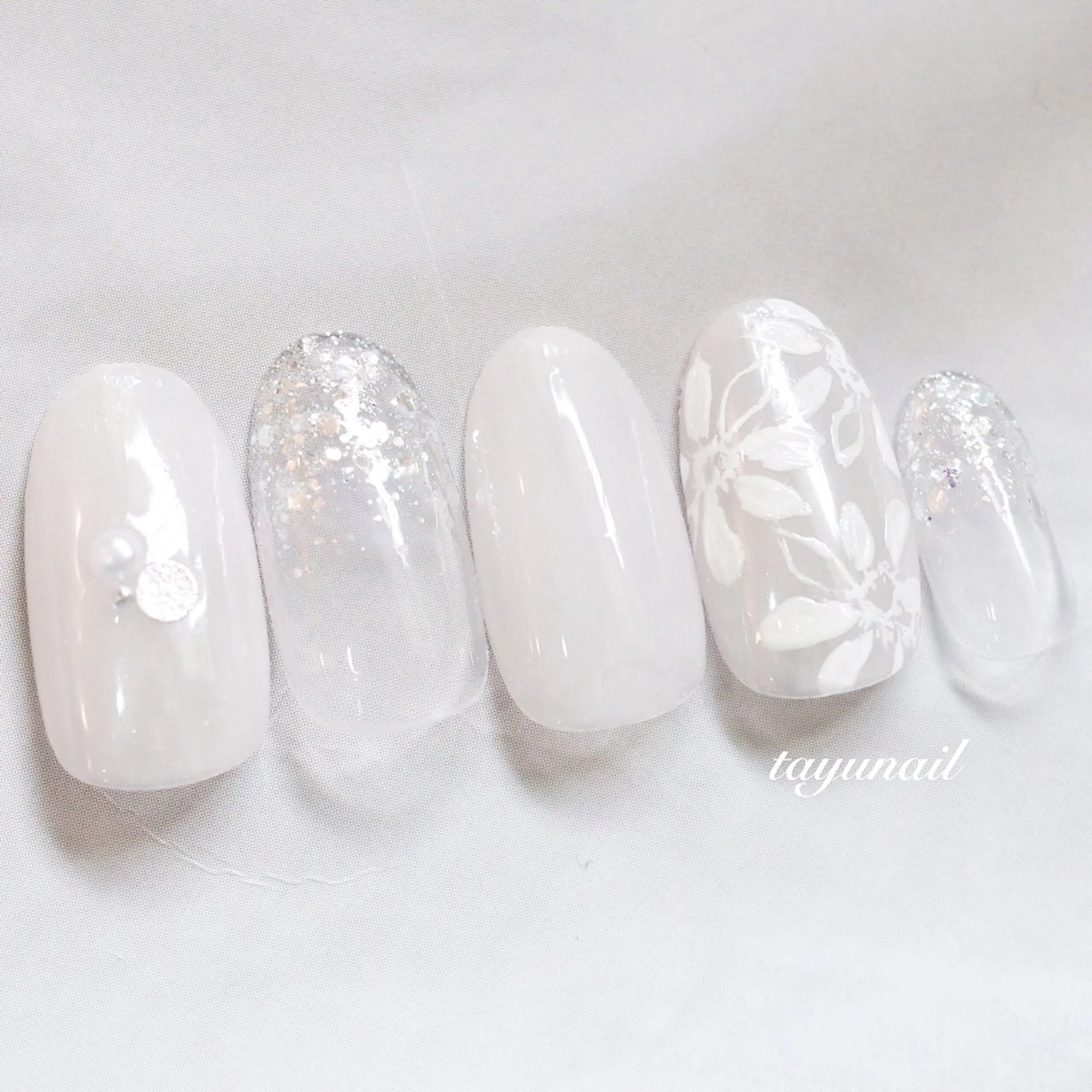ネイル アートネイル ジェルネイル パラジェル 夏ネイル ハンドネイル ネイルサロン 【たゆnail】のネイルデザイン