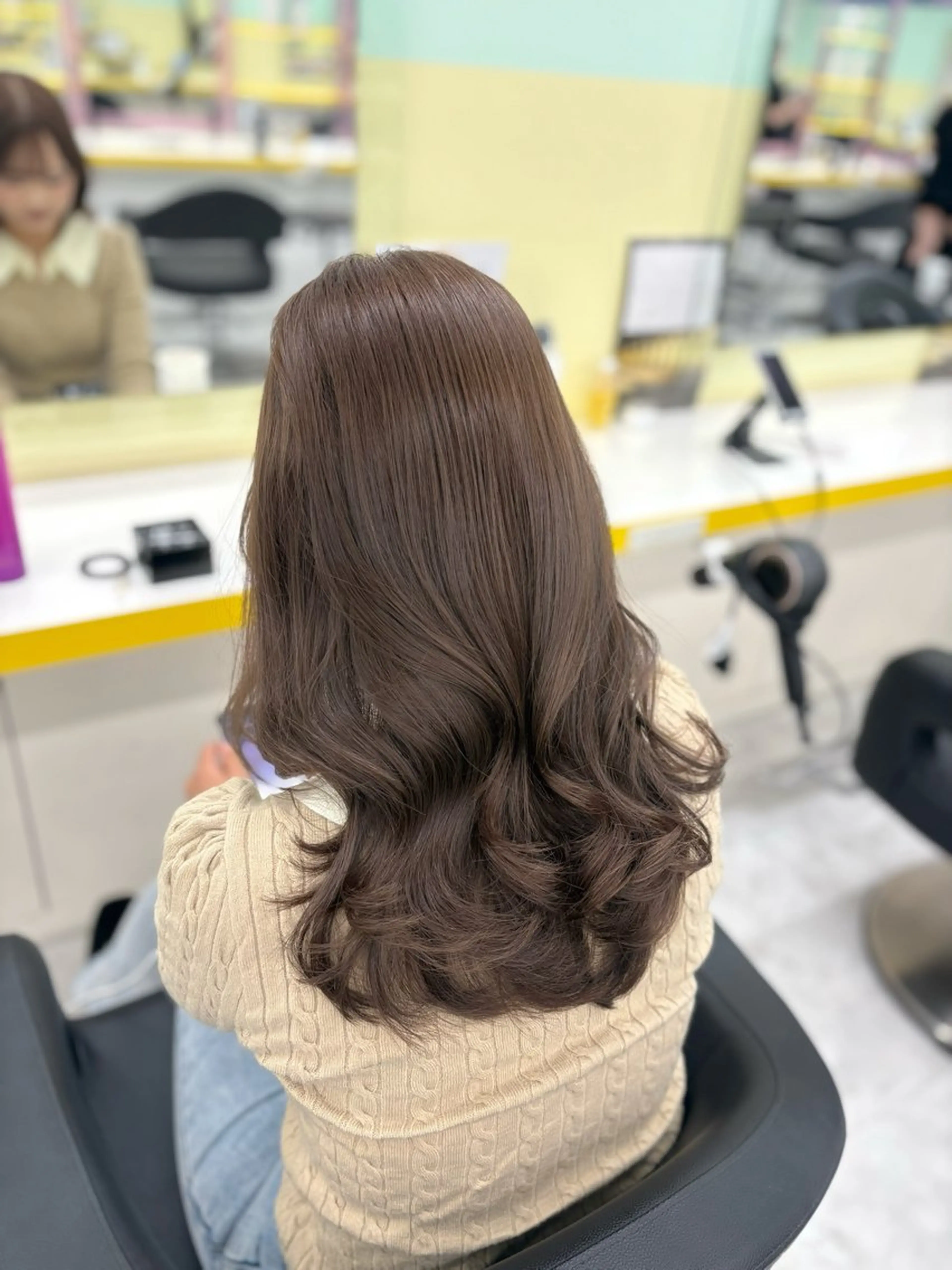 ロング カラー ヘアカラー トリートメント ベージュ×レイヤー 🤎横浜/miu🤎のヘアスタイル