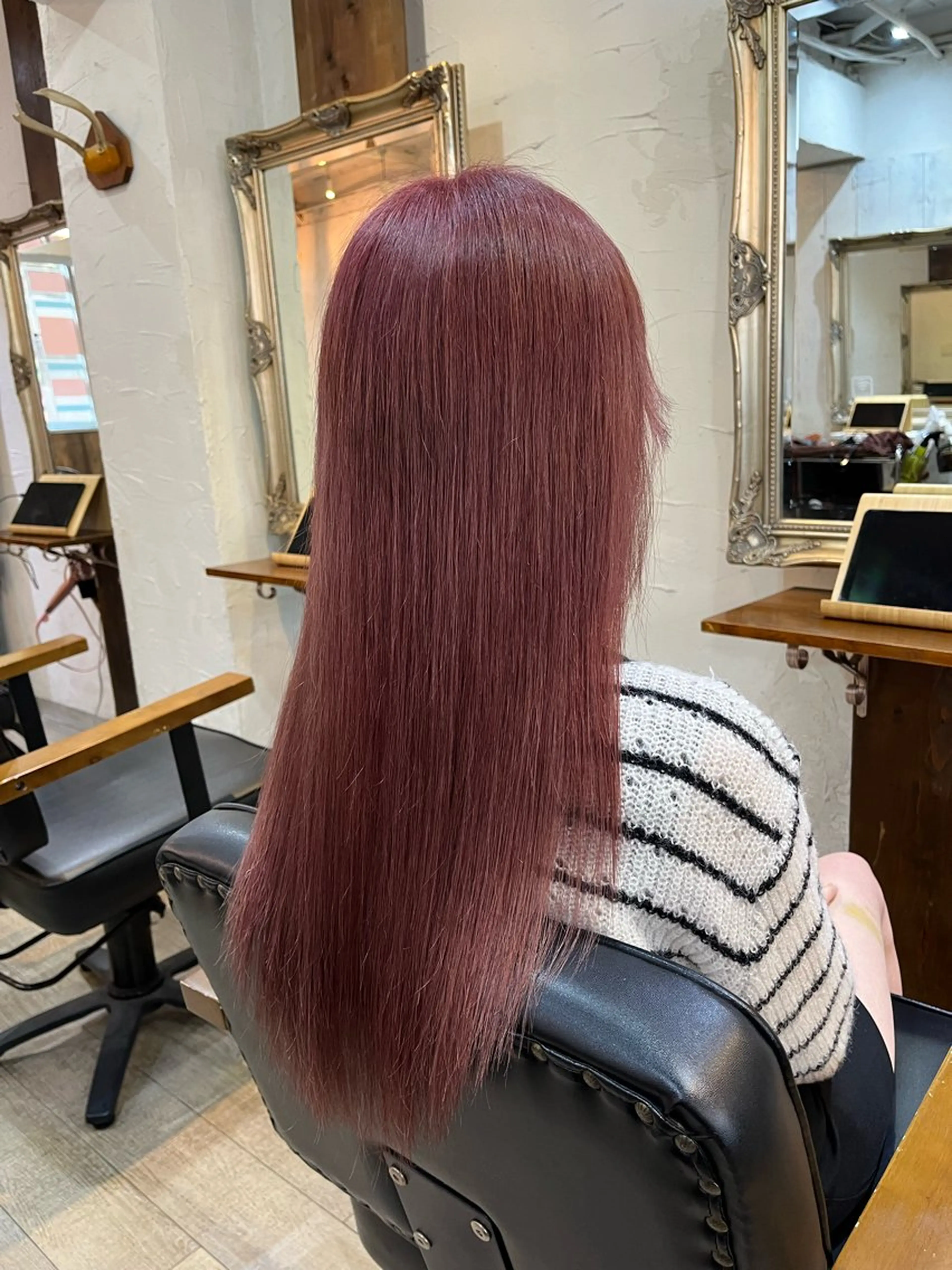 ロング カラー ケアカラー ピンクカラー バイオレットカラー カット ヘアカラー トリートメント 🧸柔らかいベージュ カラー🧸氏家達哉のヘアスタイル