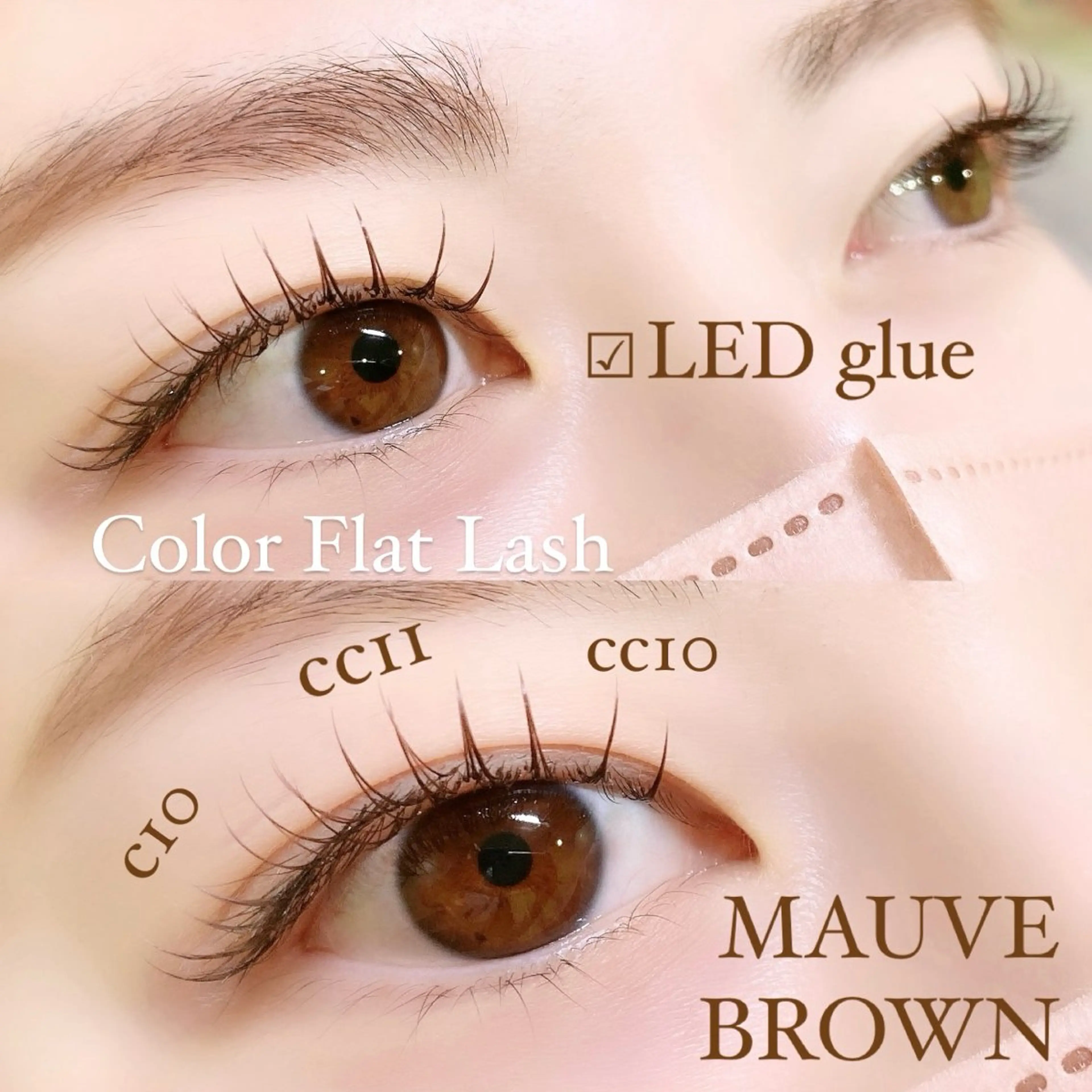 【LED】カラーフラットラッシュ ♡ 90分(140​〜​160本目安)¥9500の写真