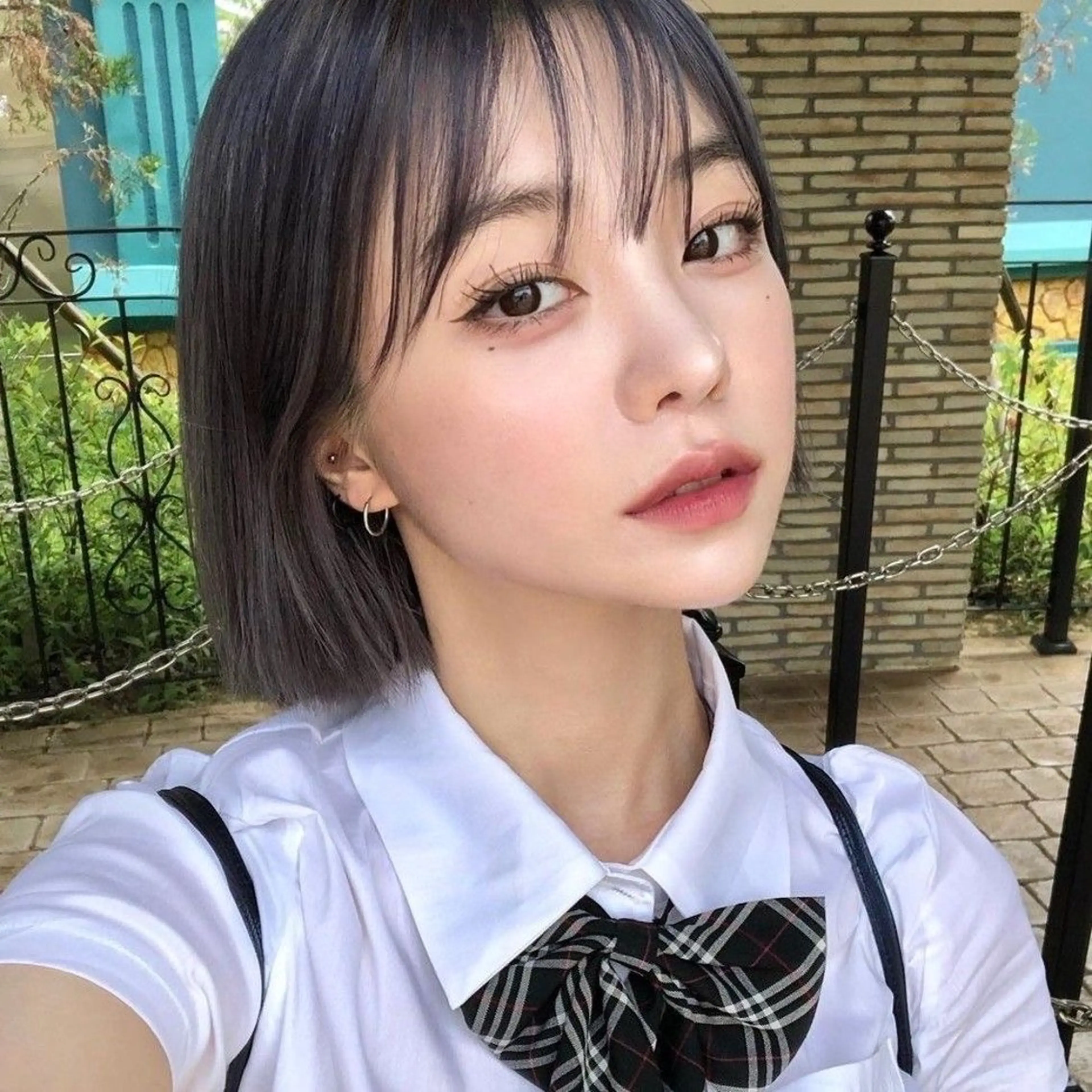 ミディアム カラー 原宿/韓国ボブ /くびれボブ/優希のヘアスタイル