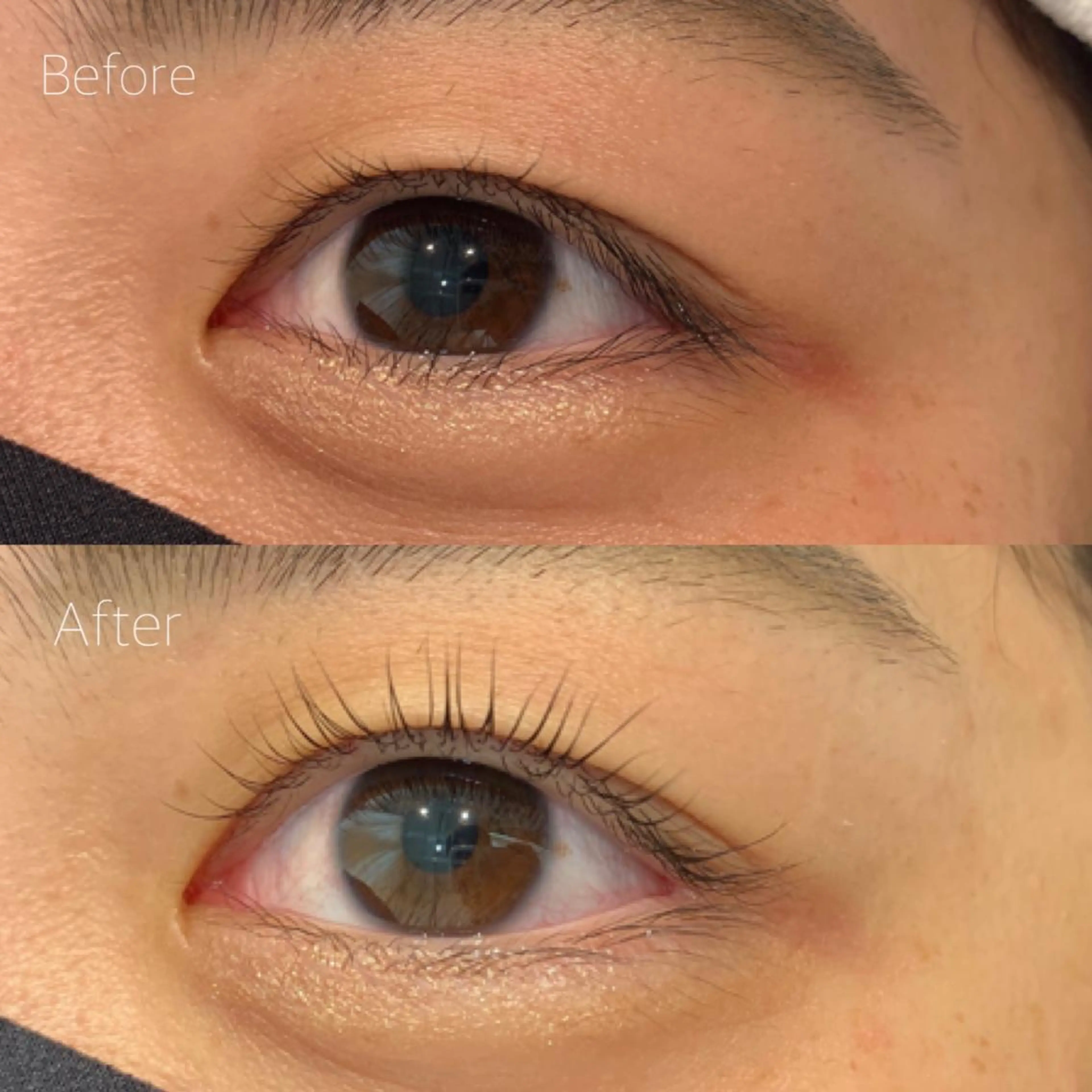 マツエク・マツパ レイヤーカット✖️ 柔らかベージュカラーのヘアスタイル