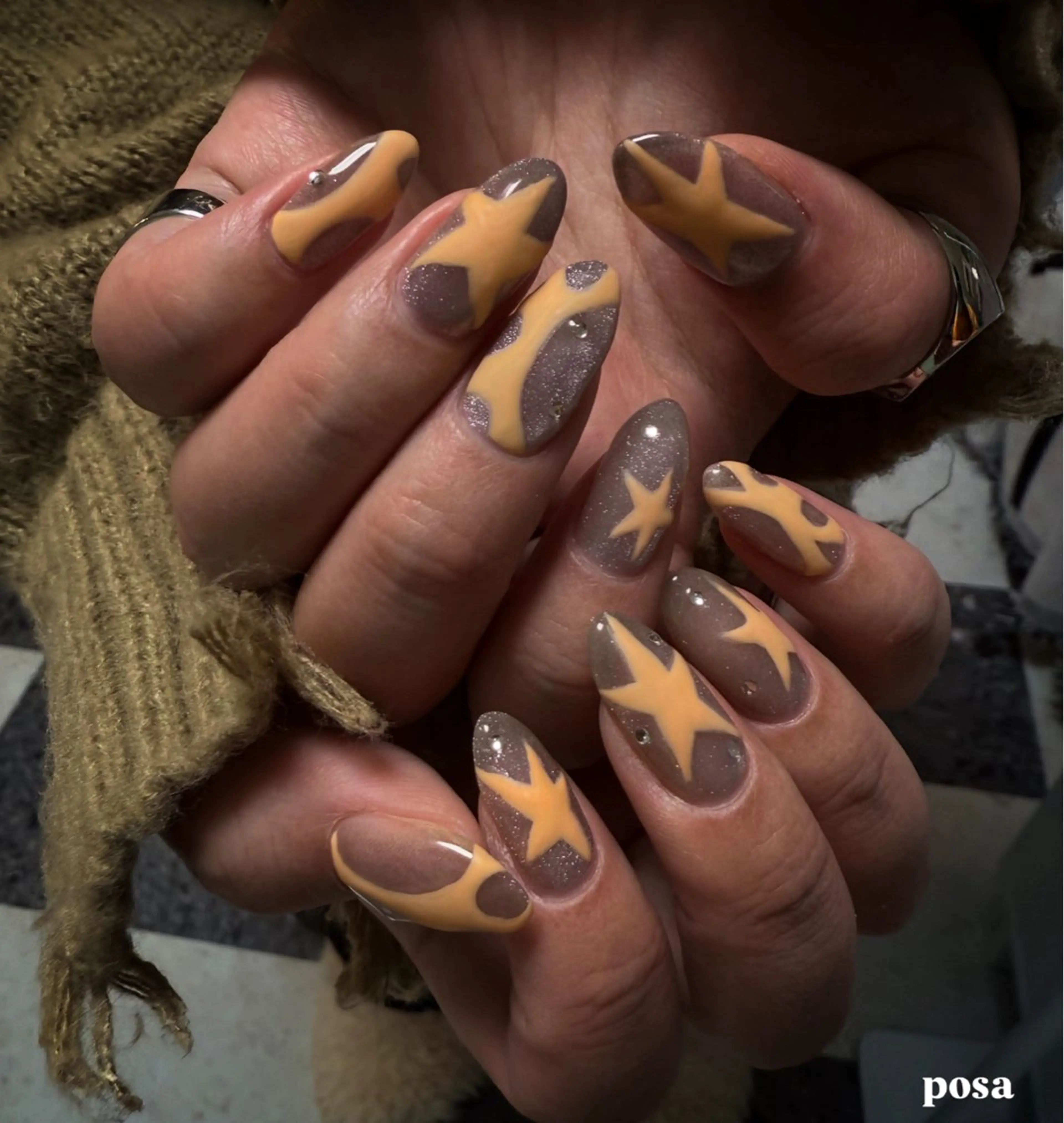 ネイル マットネイル シンプルネイル ハンドネイル posa nail モエミのネイルデザイン