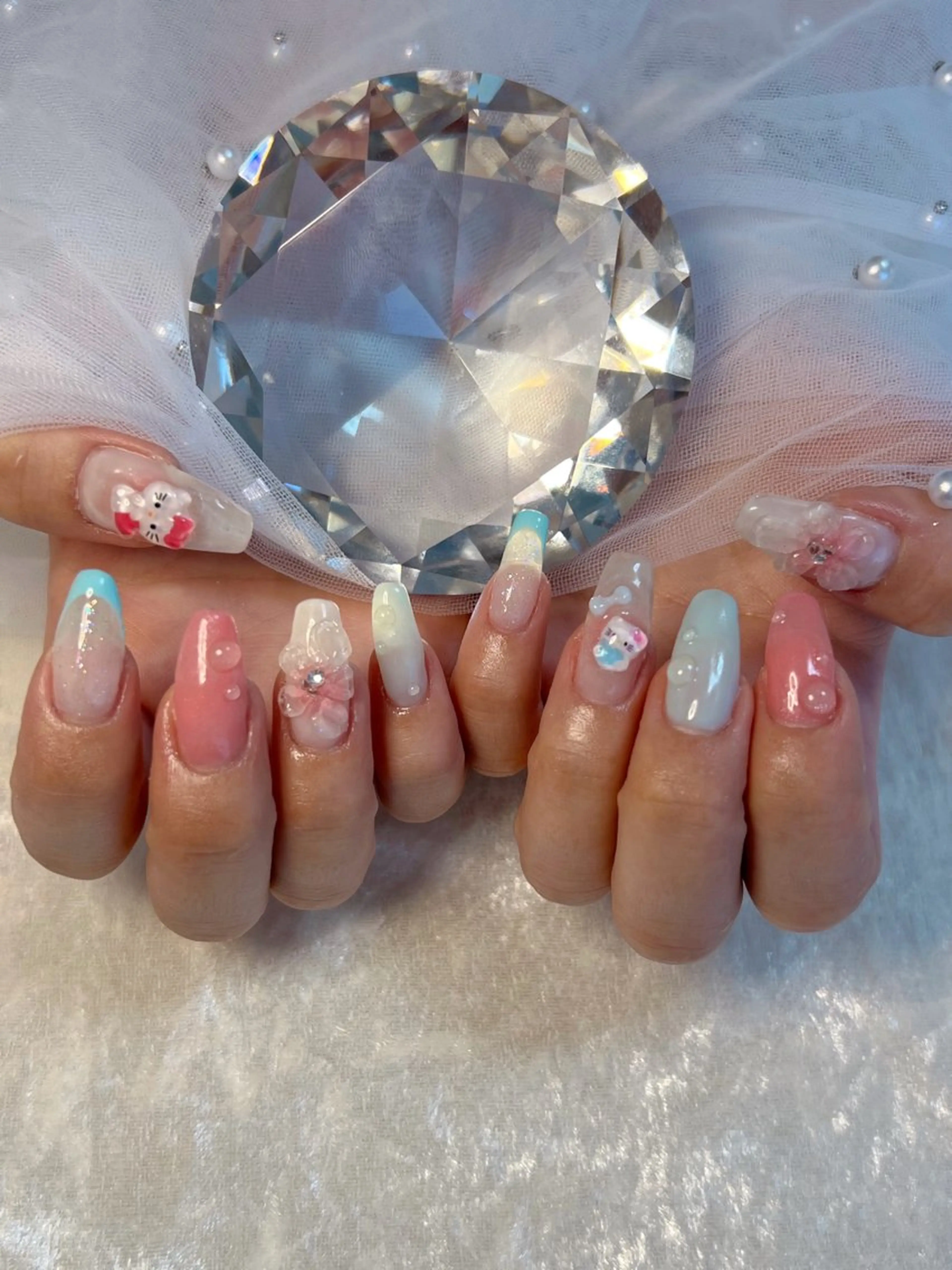 ネイル ハンドネイル Vert♡ .Hazukiのネイルデザイン