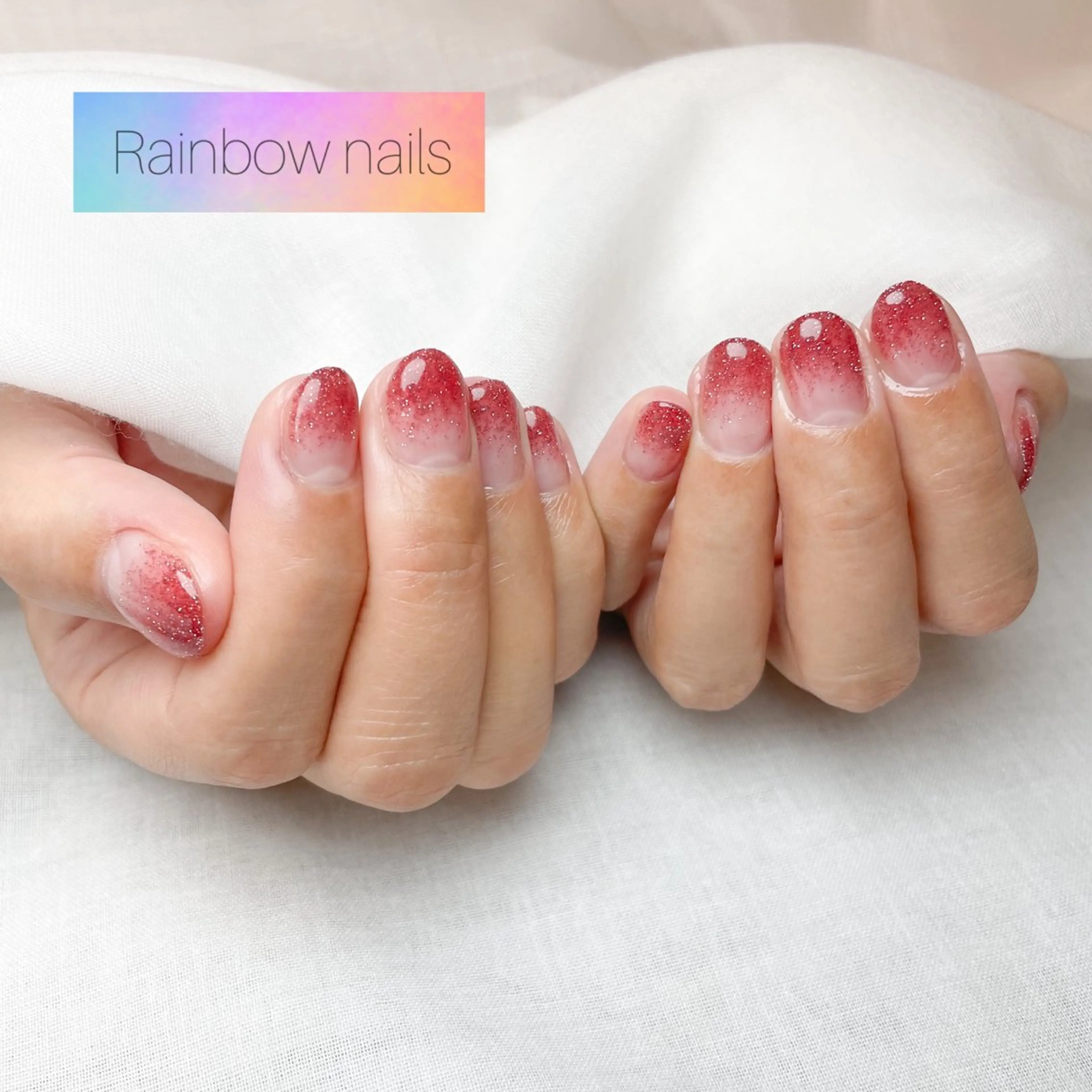 ネイル Rainbow nailsくろちゃんのネイルデザイン