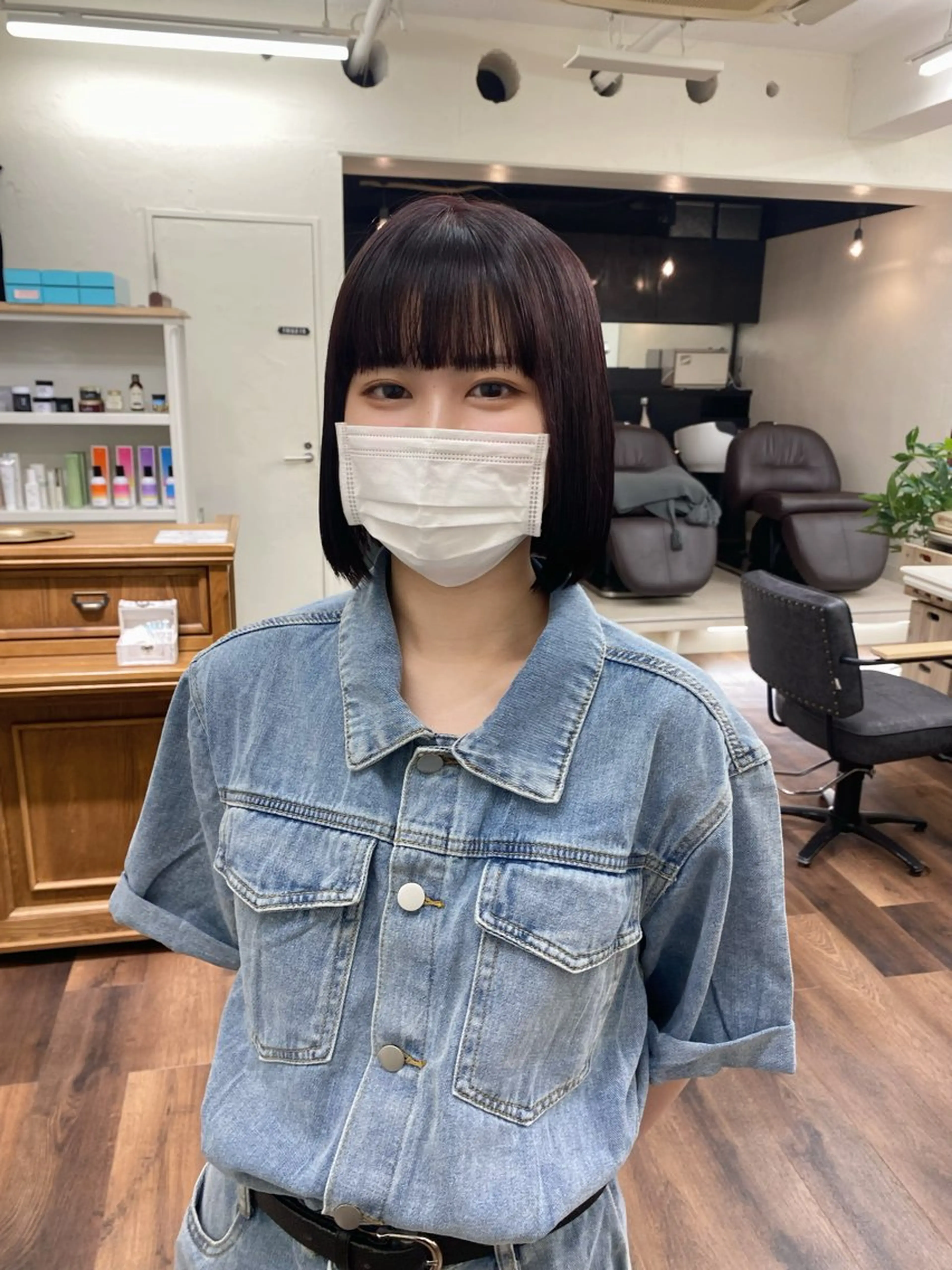 ショート パーマ 髪質改善 レイヤーカット 縮毛矯正 カット 縮毛矯正 ウルフ/レイヤー /髪質改善 ナユタのヘアスタイル