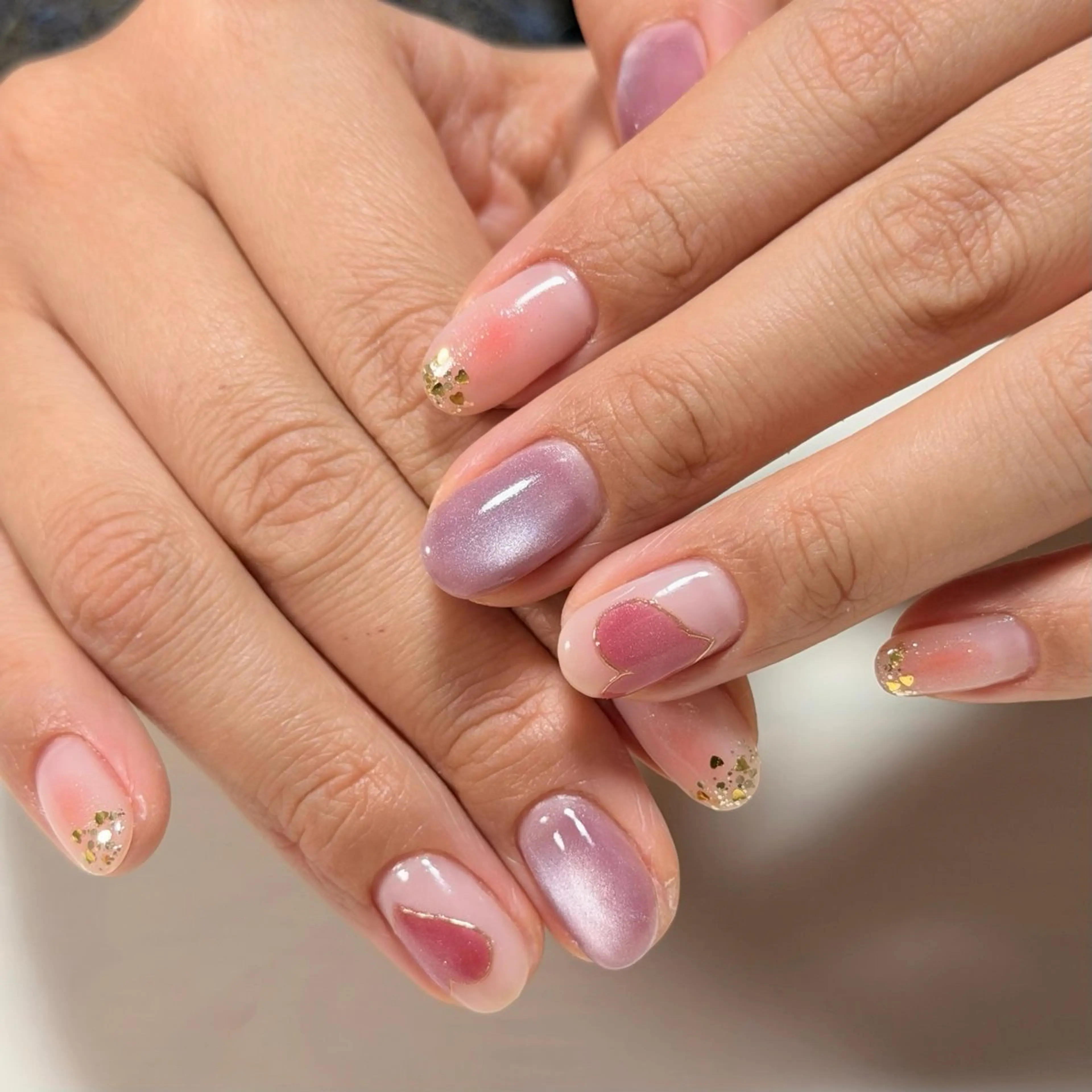 ネイル ハート バレンタイン 舞鶴 奈々美のネイルデザイン