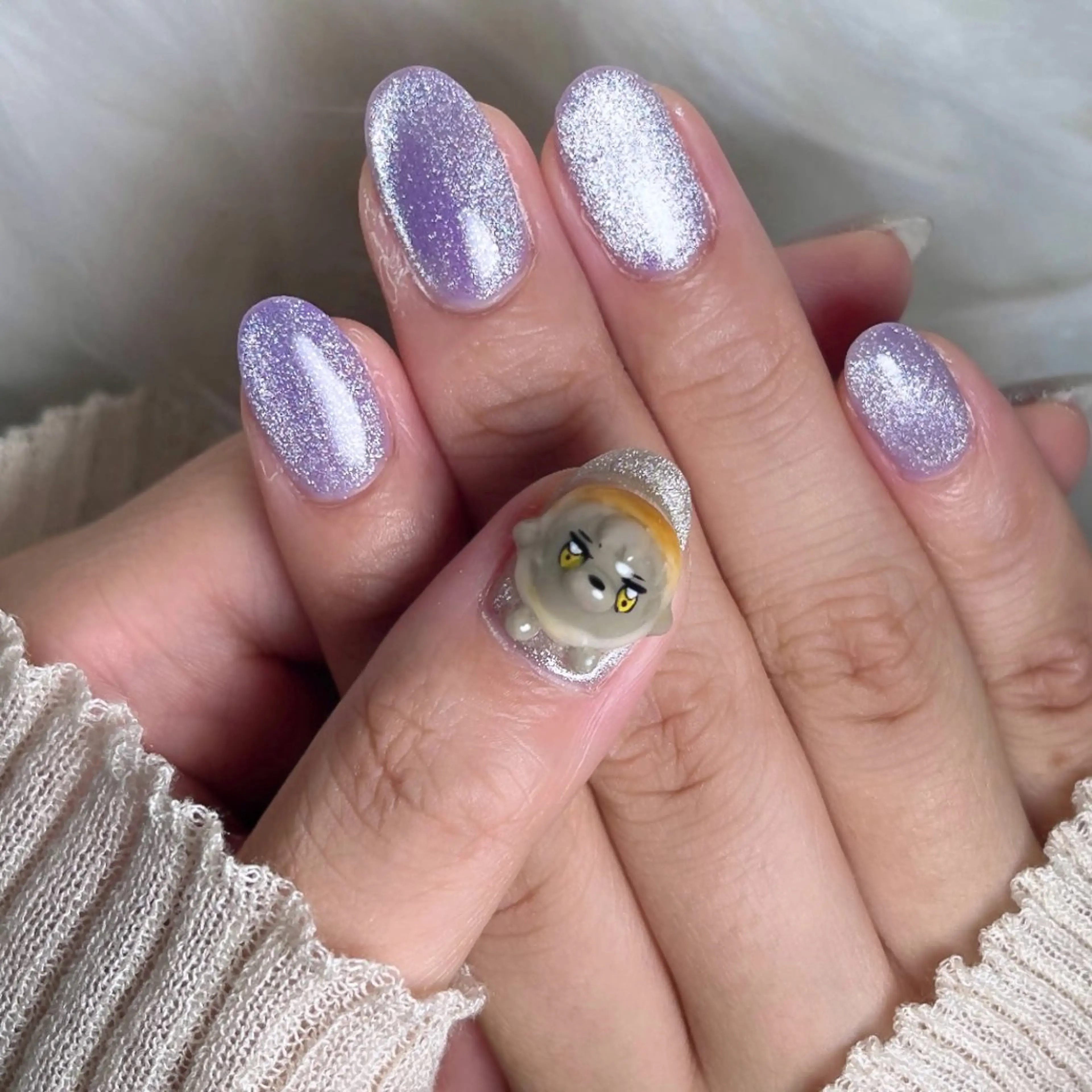 ネイル 韓国ネイル ラメ(グリッター) 持ち込み ハンドネイル 🐕‍🦺Yappy 💗A-tanのネイルデザイン