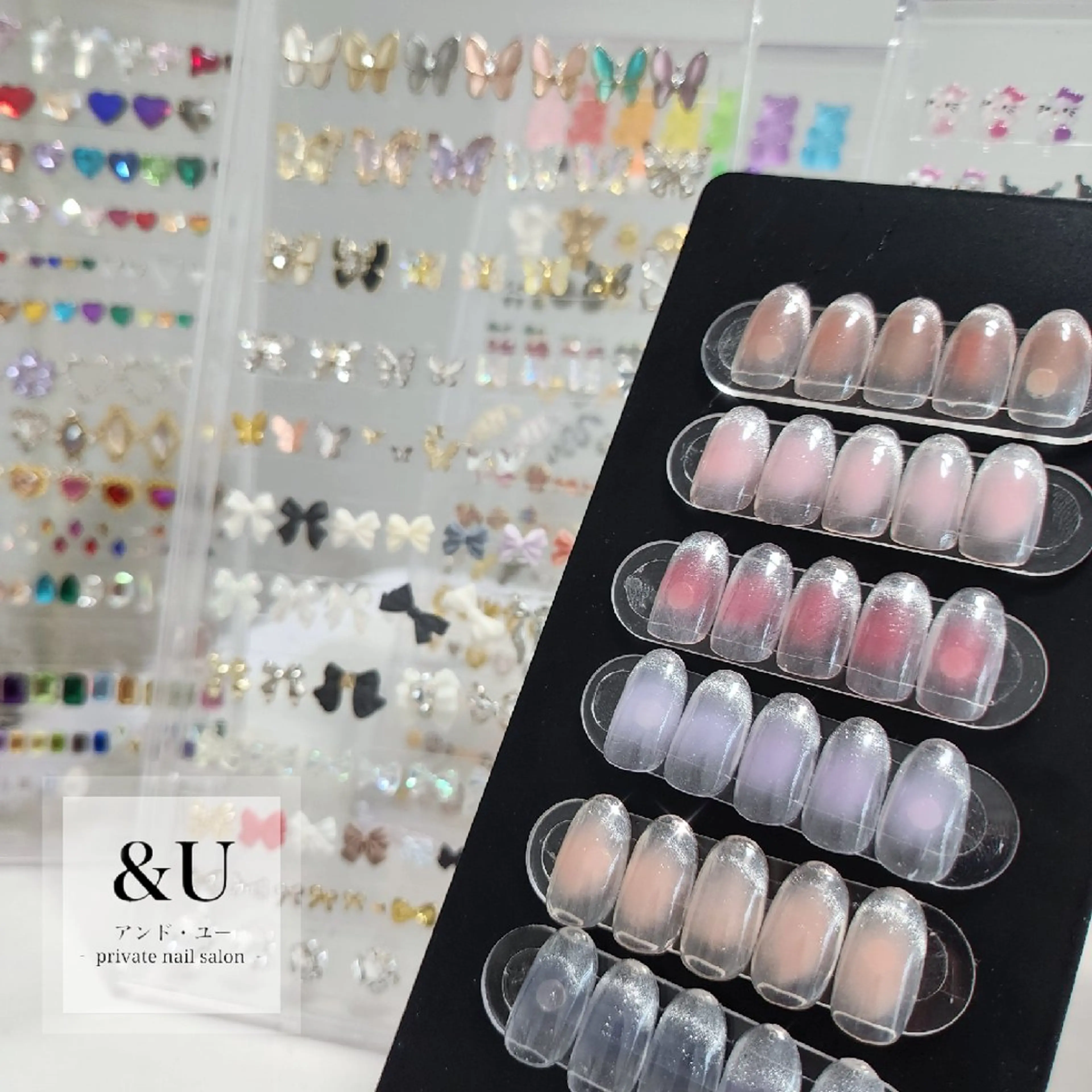 パーツアート1本プレゼント🎁 流行りの【チーク×マグネットフレンチネイル】の写真