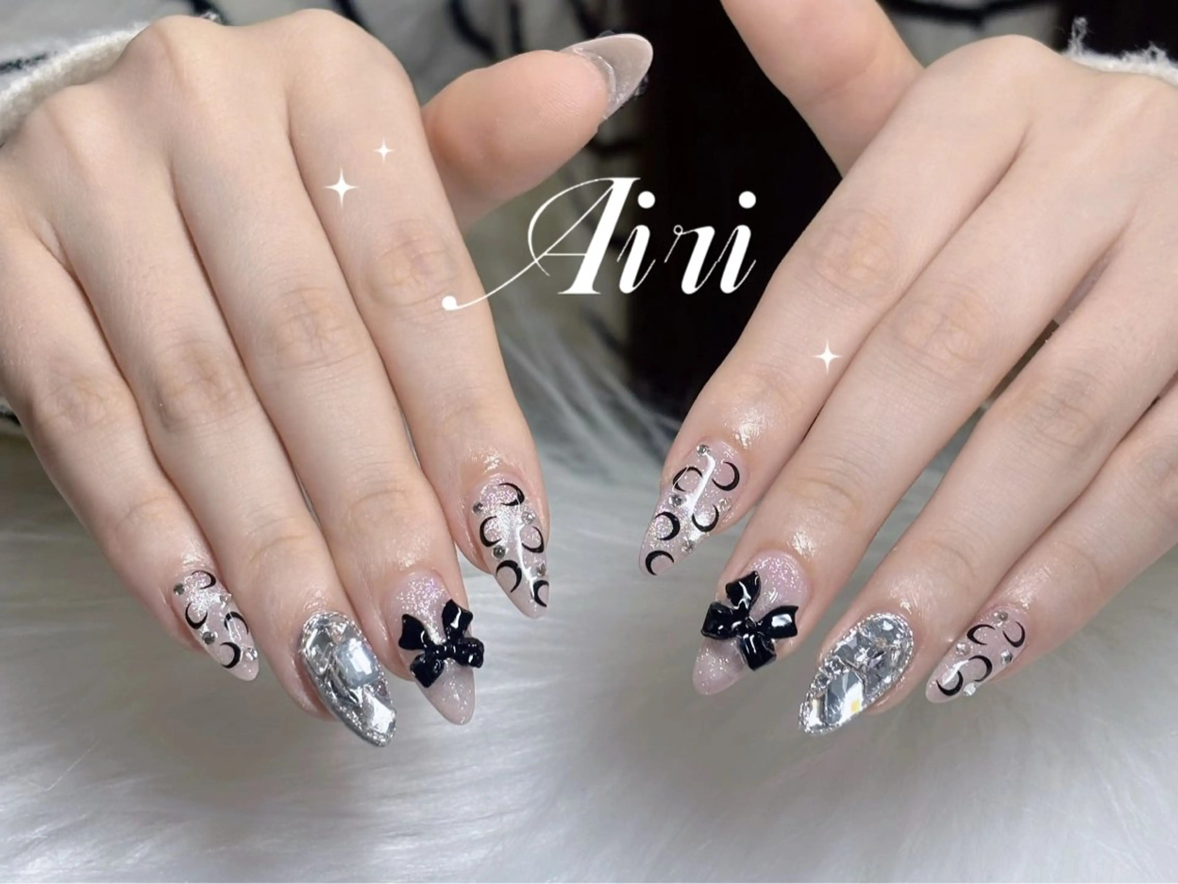 ネイル ハンドネイル ネイルサロンAiri 長さ出し·シンプルのネイルデザイン