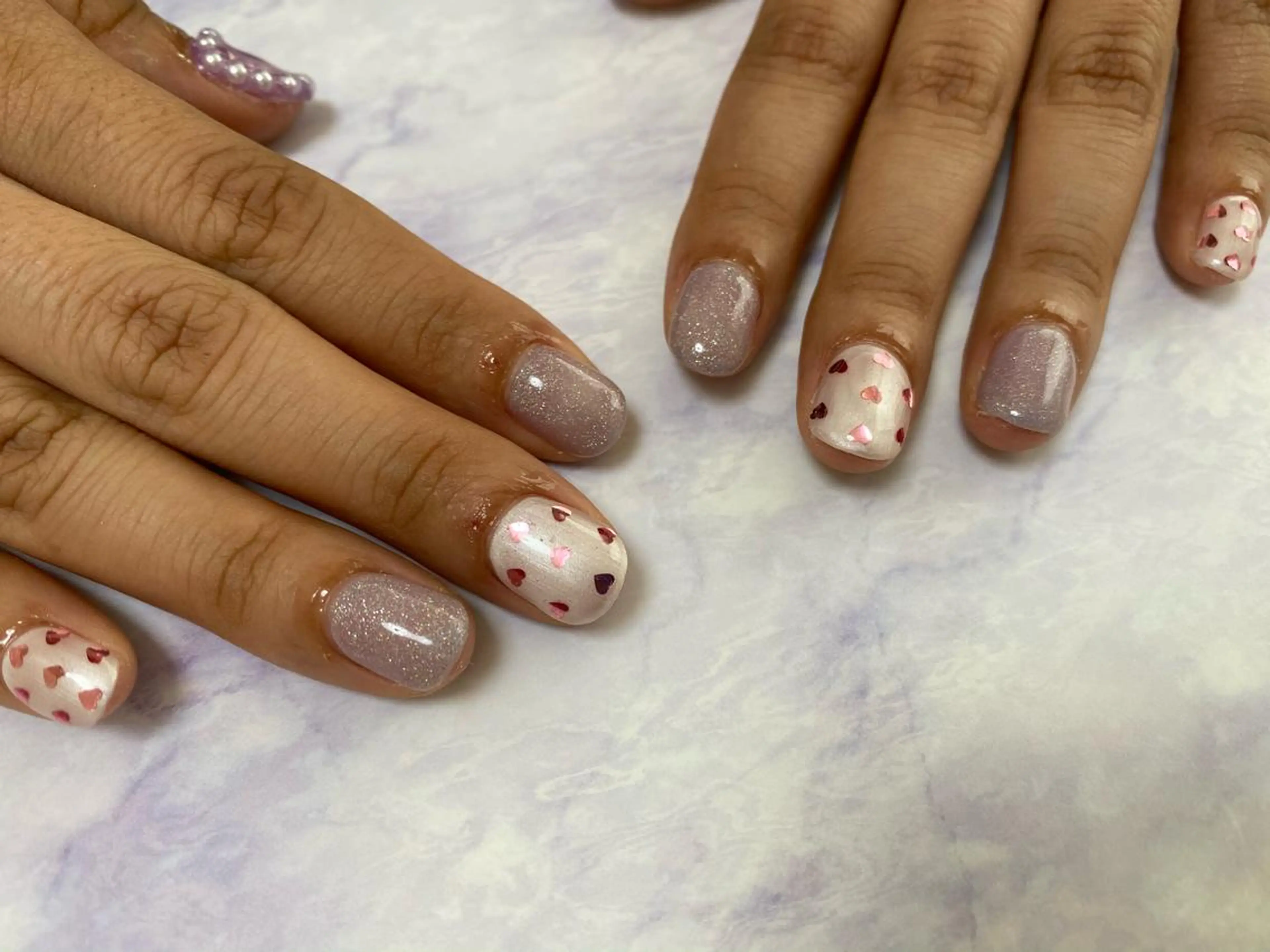 ネイル ハンドネイル Mana‪ ‪·͜· ❤︎‬のネイルデザイン