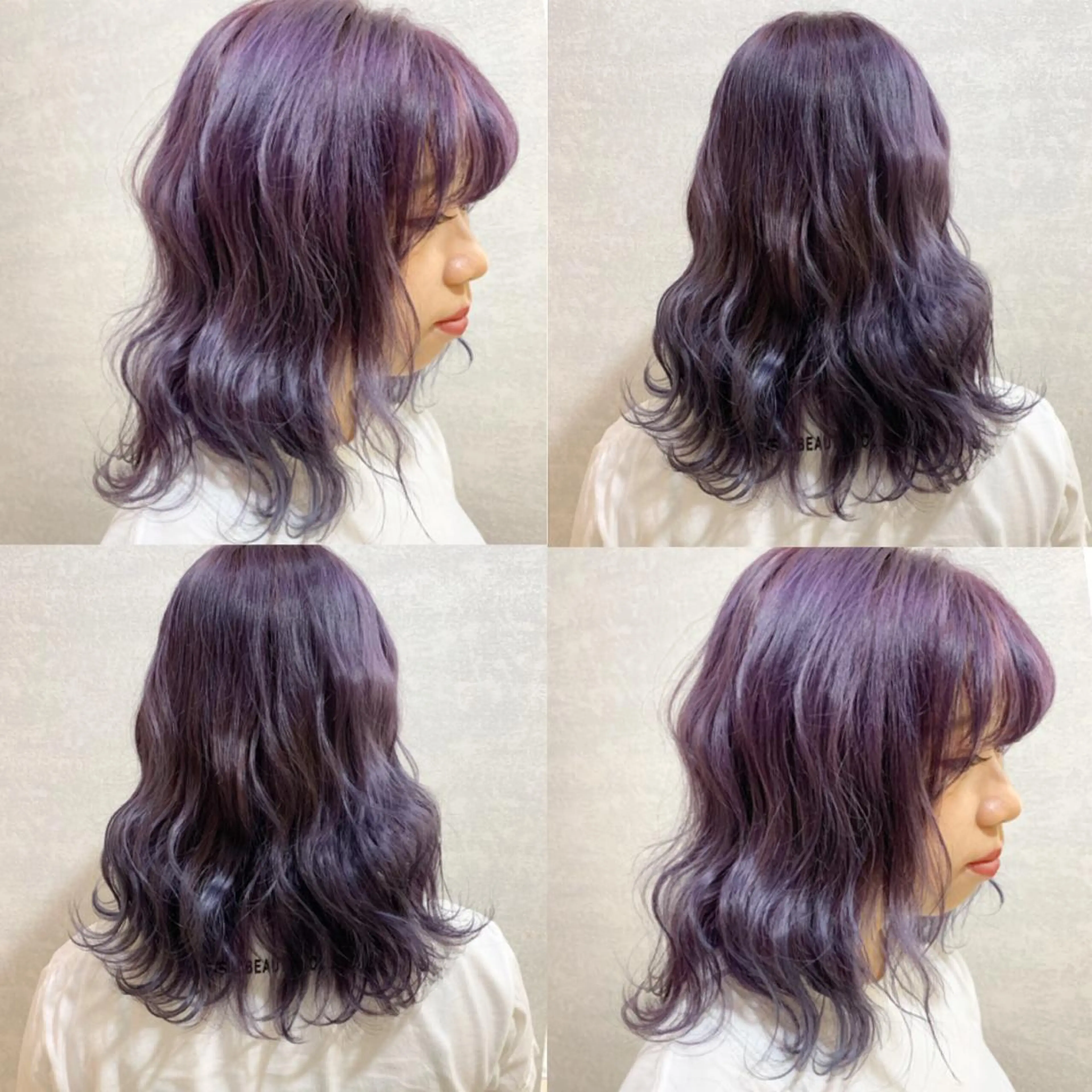 ミディアム カラー パープルカラー 🧡色落ちまで2度綺 麗なカラー🧡ヨシキのヘアスタイル