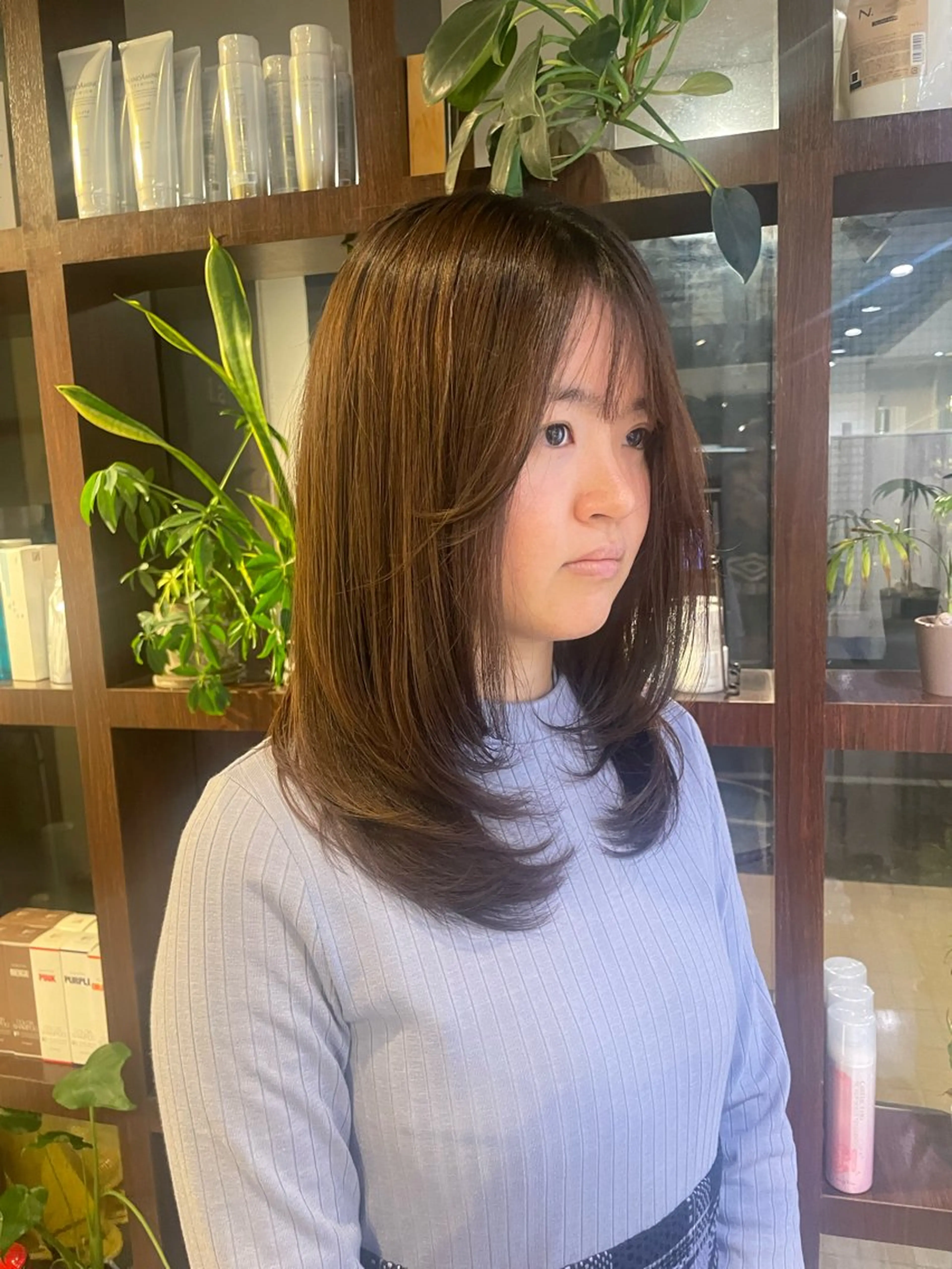 ロング カラー レイヤーカット カット ヘアカラー トリートメント しのはら まどかのヘアスタイル