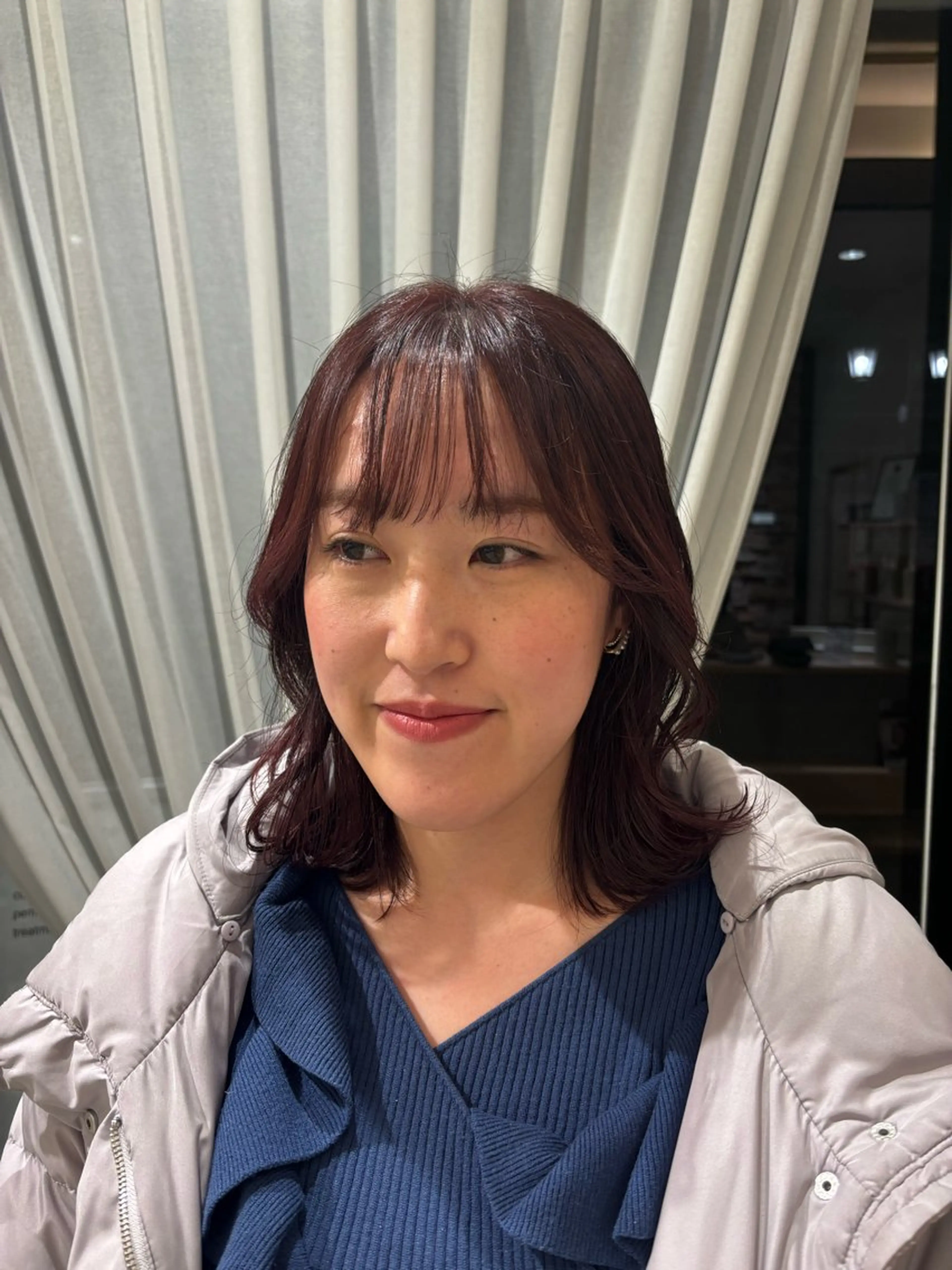 カラー ブラウンカラー ピンクカラー SLASHスラッシュ 辻村  彩華のヘアスタイル