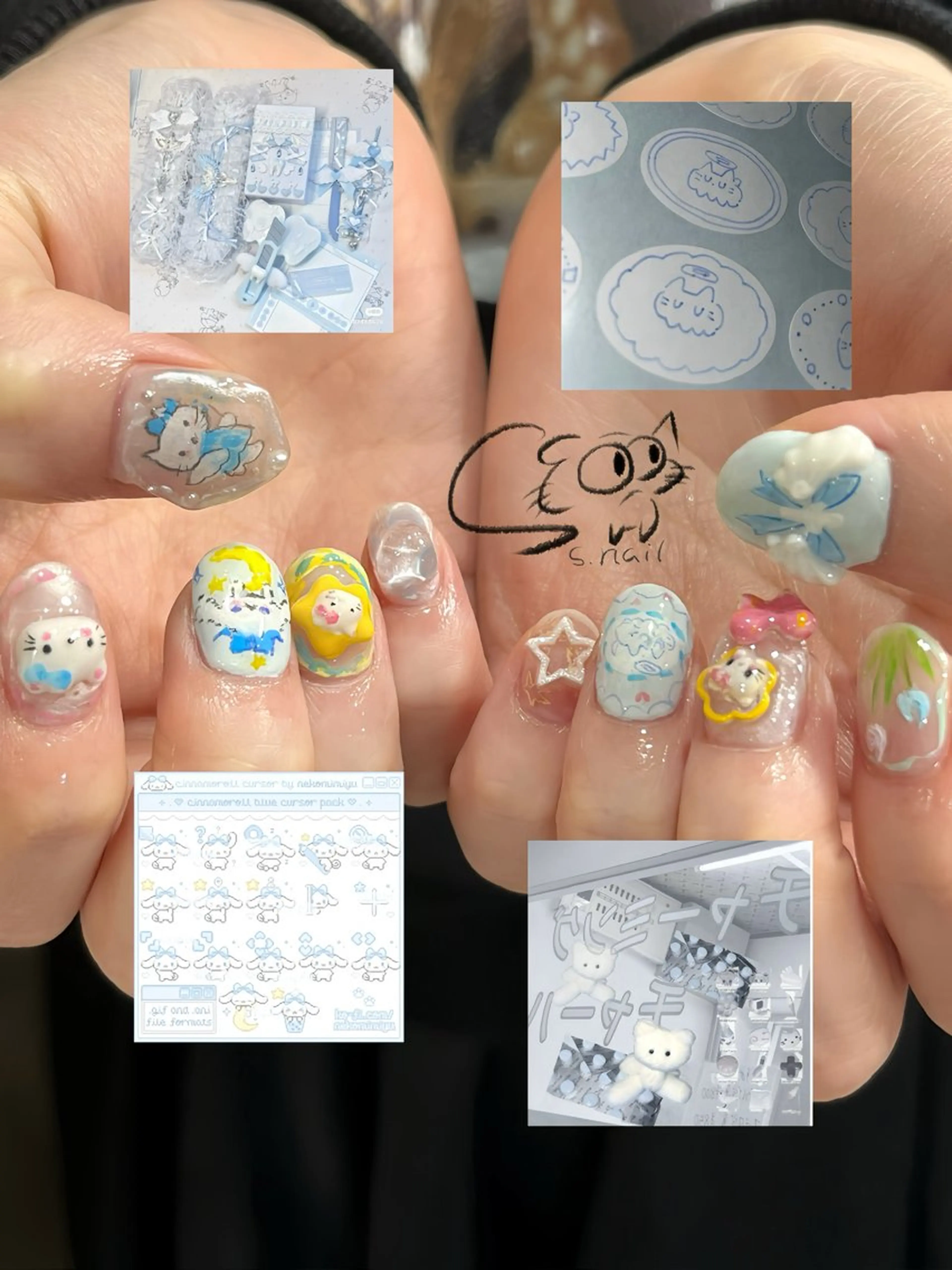 ネイル チークネイル フレンチネイル グラデーション マグネットネイル ワンカラーネイル S.nail _のネイルデザイン