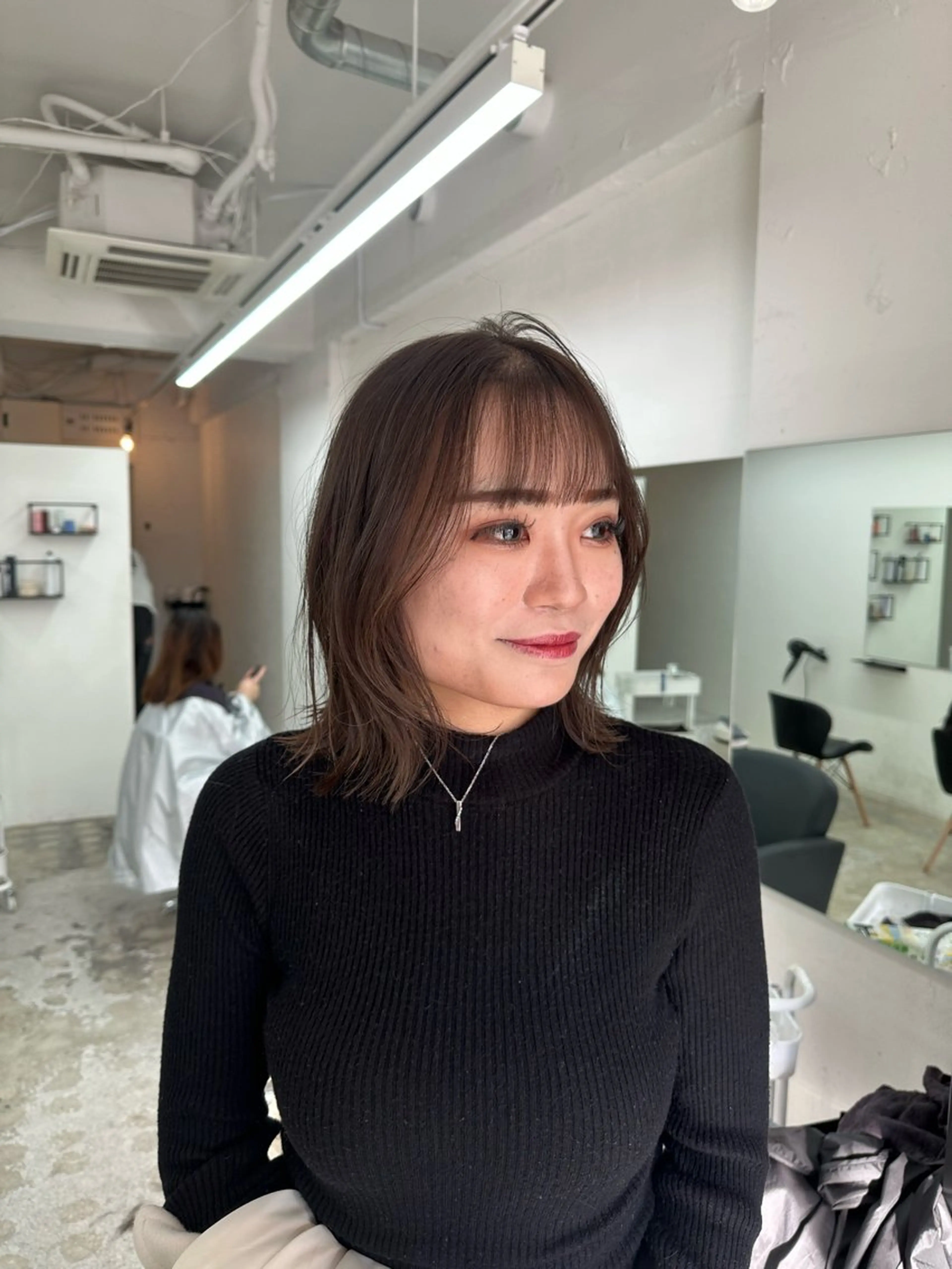 ミディアム カラー カット ヘアカラー トリートメント 艶髪/縮毛矯正 特化　ヒトシのヘアスタイル