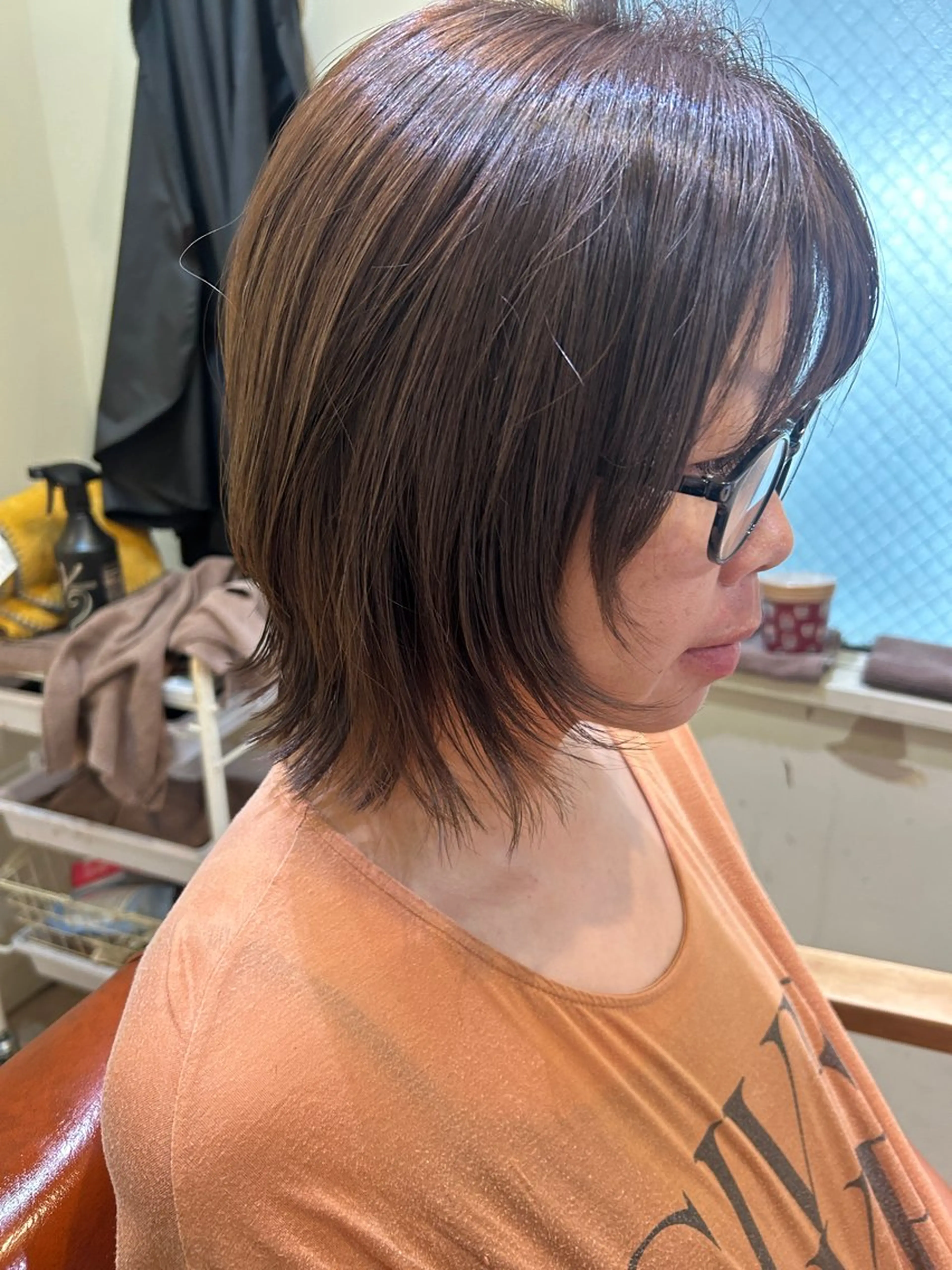 ミディアム カラー 久木原 ゆりのヘアスタイル