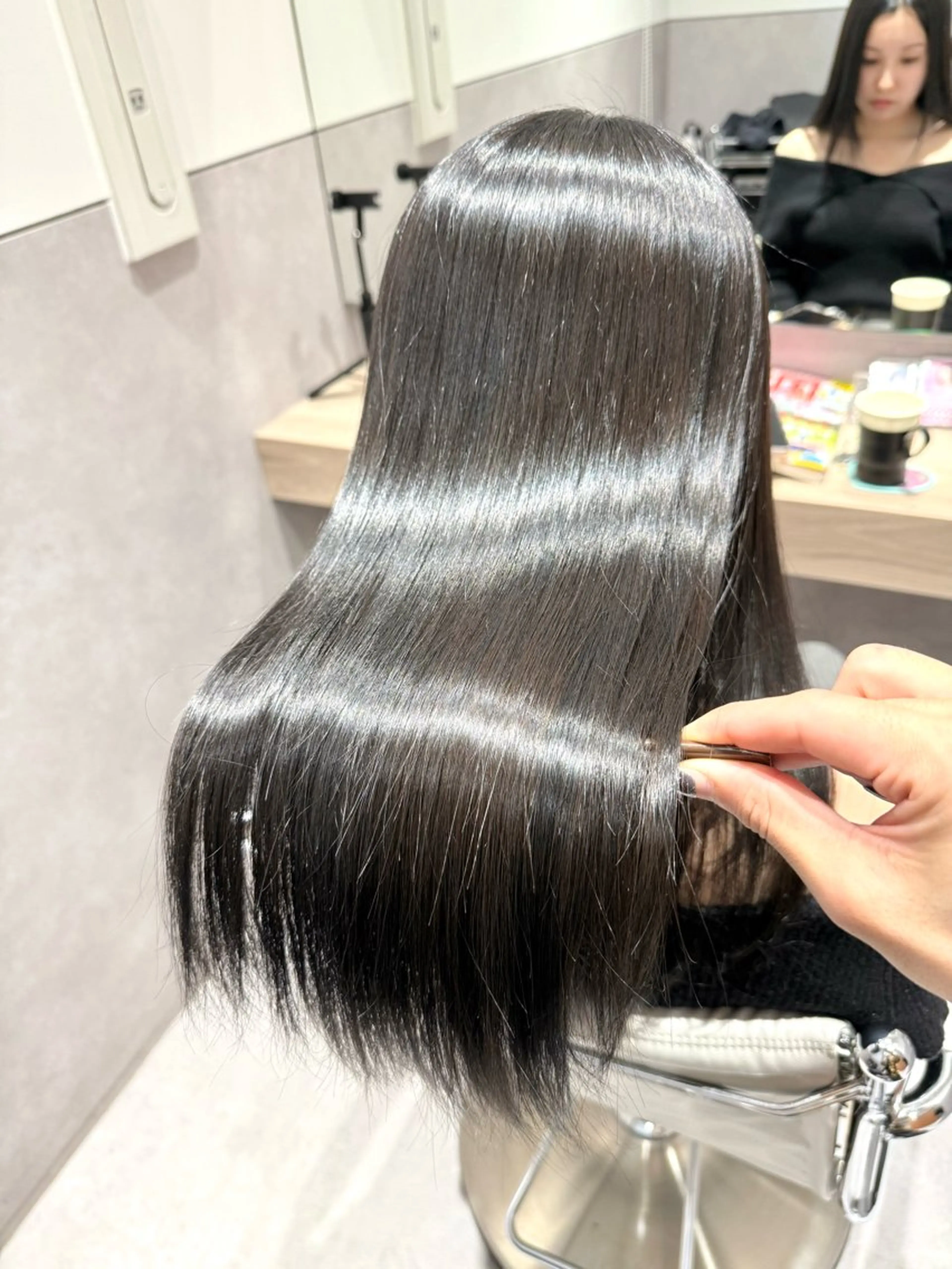 パーマ 縮毛矯正 ストレートパーマ カット ヘアカラー 縮毛矯正 トリートメント 縮毛矯正/髪質改善/ ブリーチ毛/木元渓太のヘアスタイル