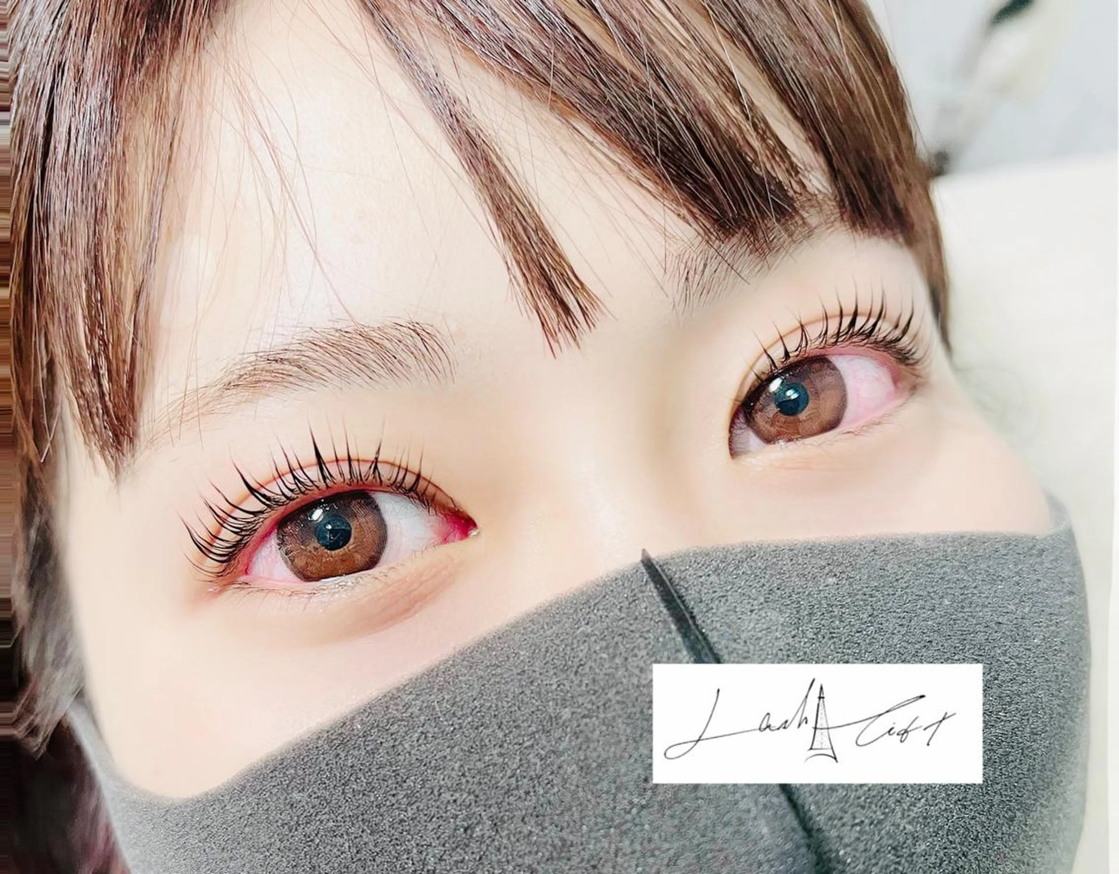 マツエク・マツパ ケラチンラッシュリフト バインドロック Cカール キュート フラットラッシュ マツパ eyelash presh yukaのマツエク・マツパデザイン