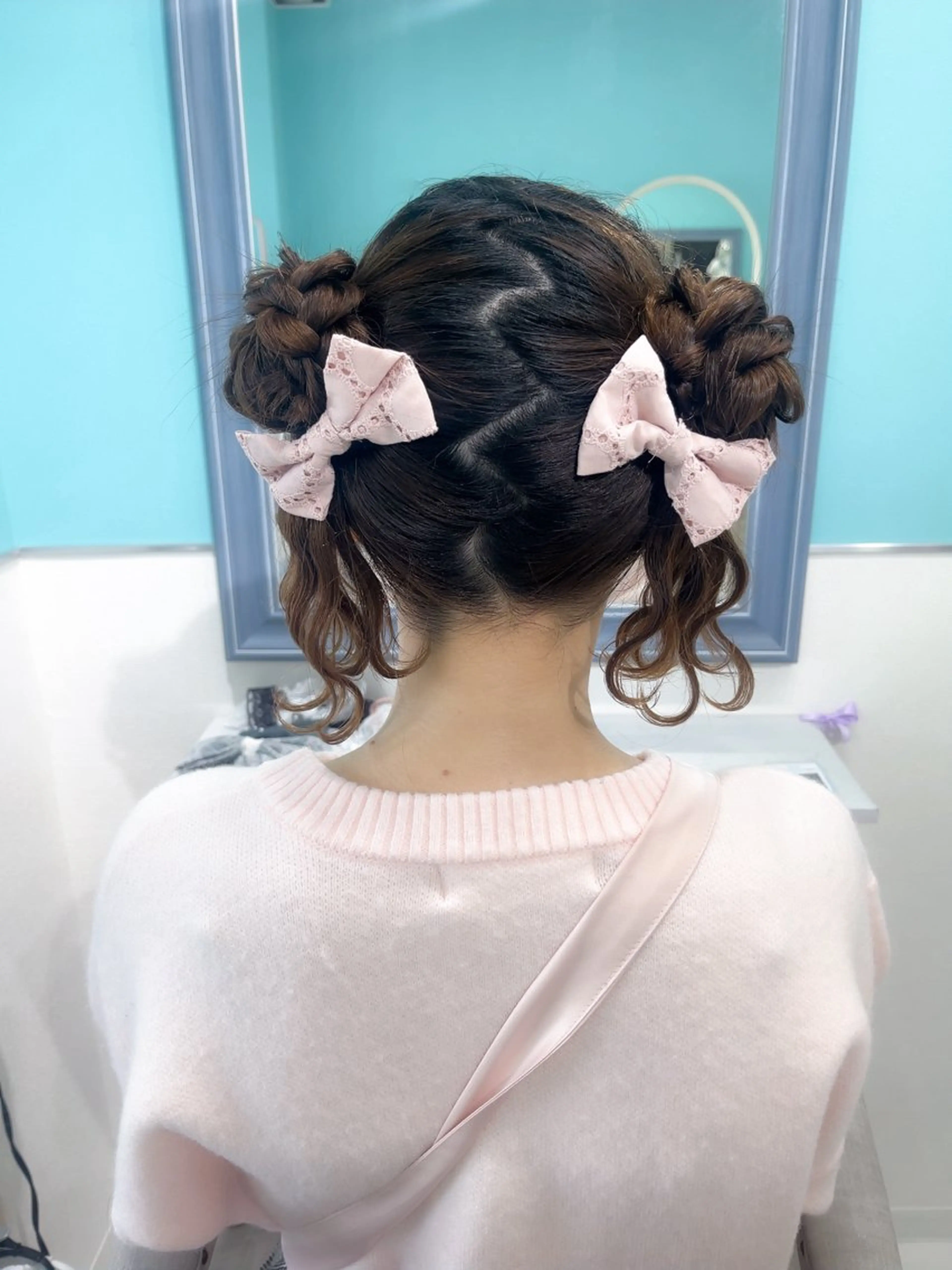 セミロング ヘアアレンジ ヘアセット ☁️hinako☁️ 1HAVANAのヘアスタイル