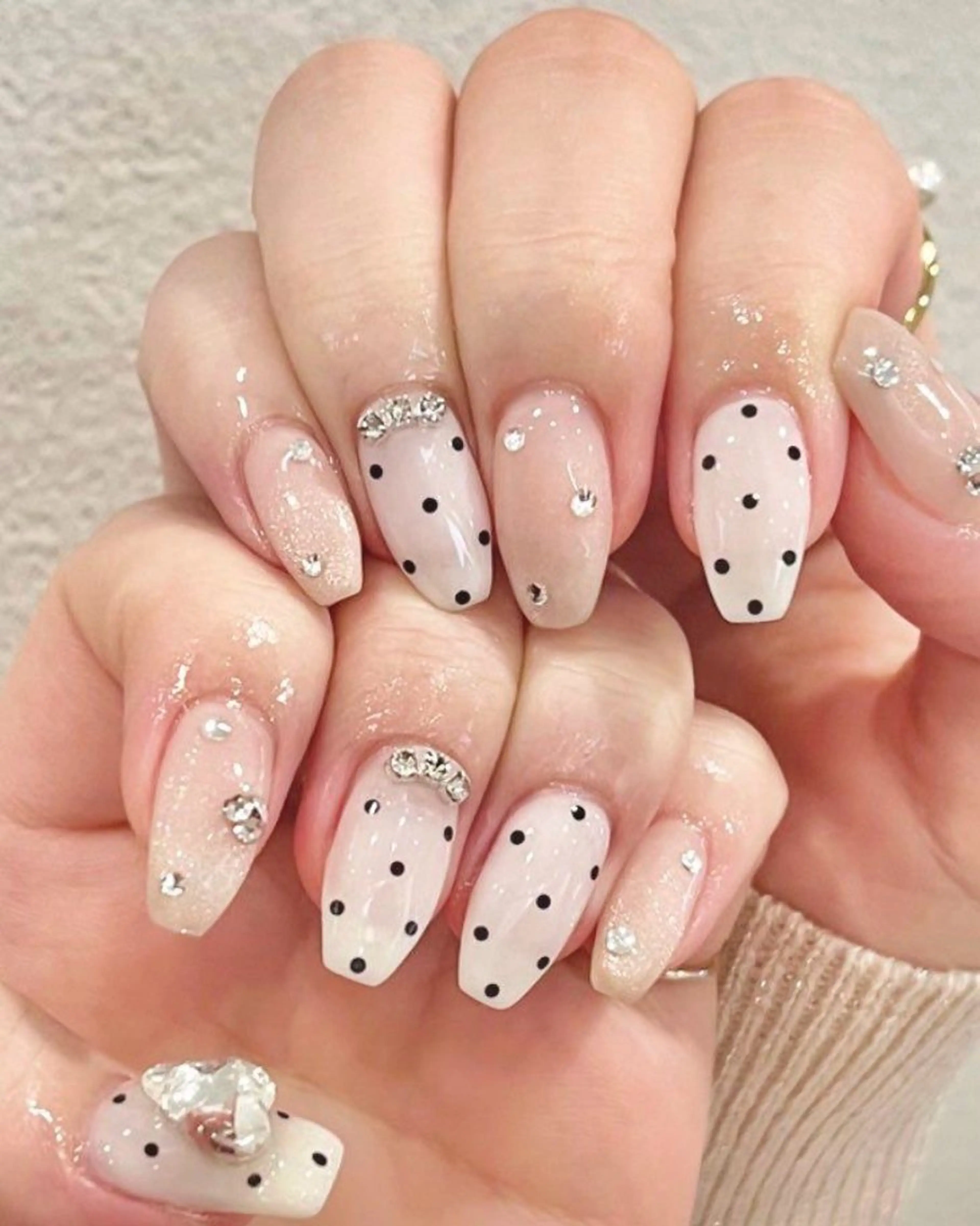 ネイル 長さ出し グラデーション キラキラネイル マグネットネイル ミラーネイル Lee Nails チップ長さだし専門店のネイルデザイン