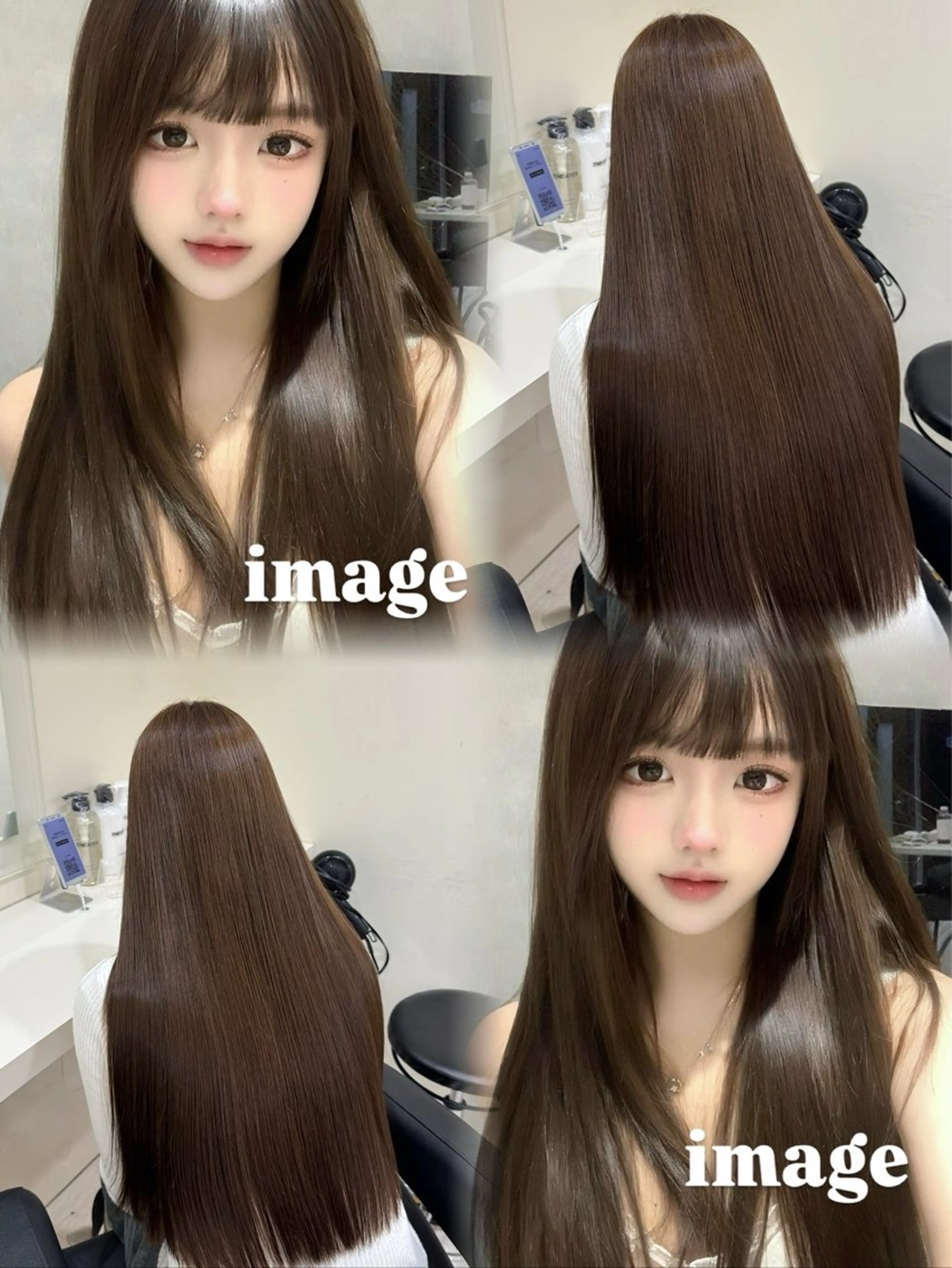 ロング カラー カット ヘアカラー 🤍韓国大人っぽ ベージュMAI🤍のヘアスタイル