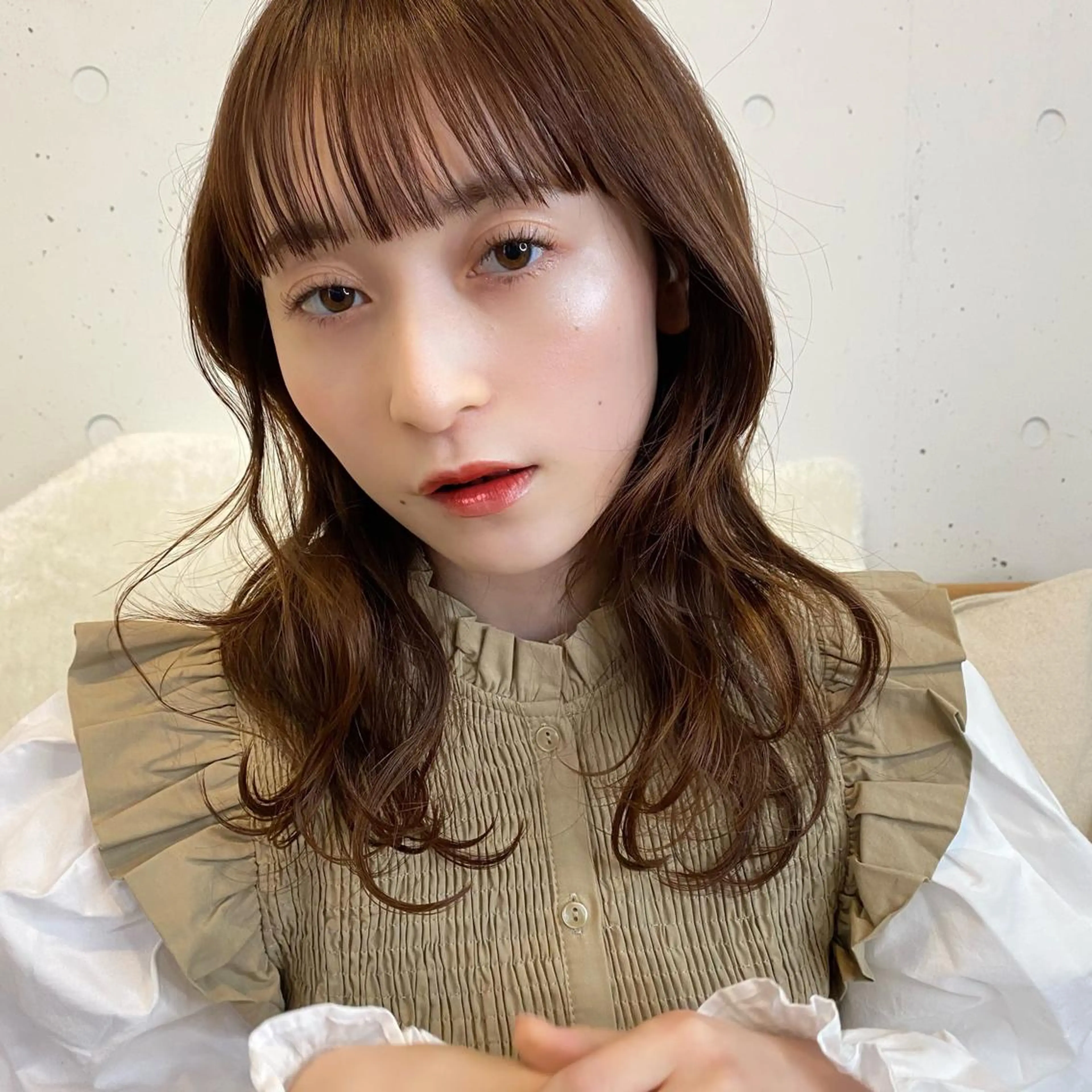 セミロング カラー 🪭risa 暖色/レイヤー🪭のヘアスタイル