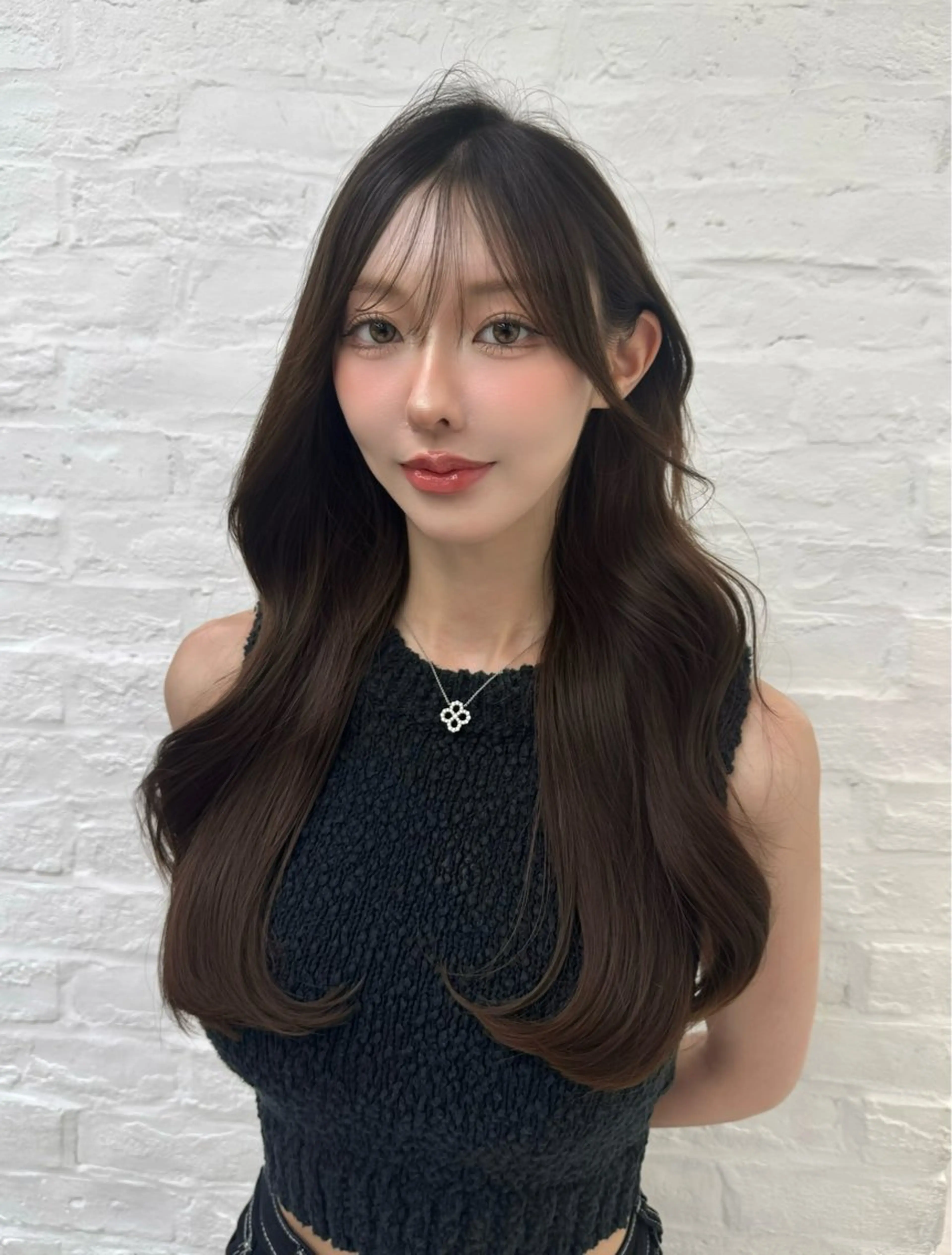 ロング カラー カット ヘアカラー 高島大登/顔周り /レイヤーカットのヘアスタイル