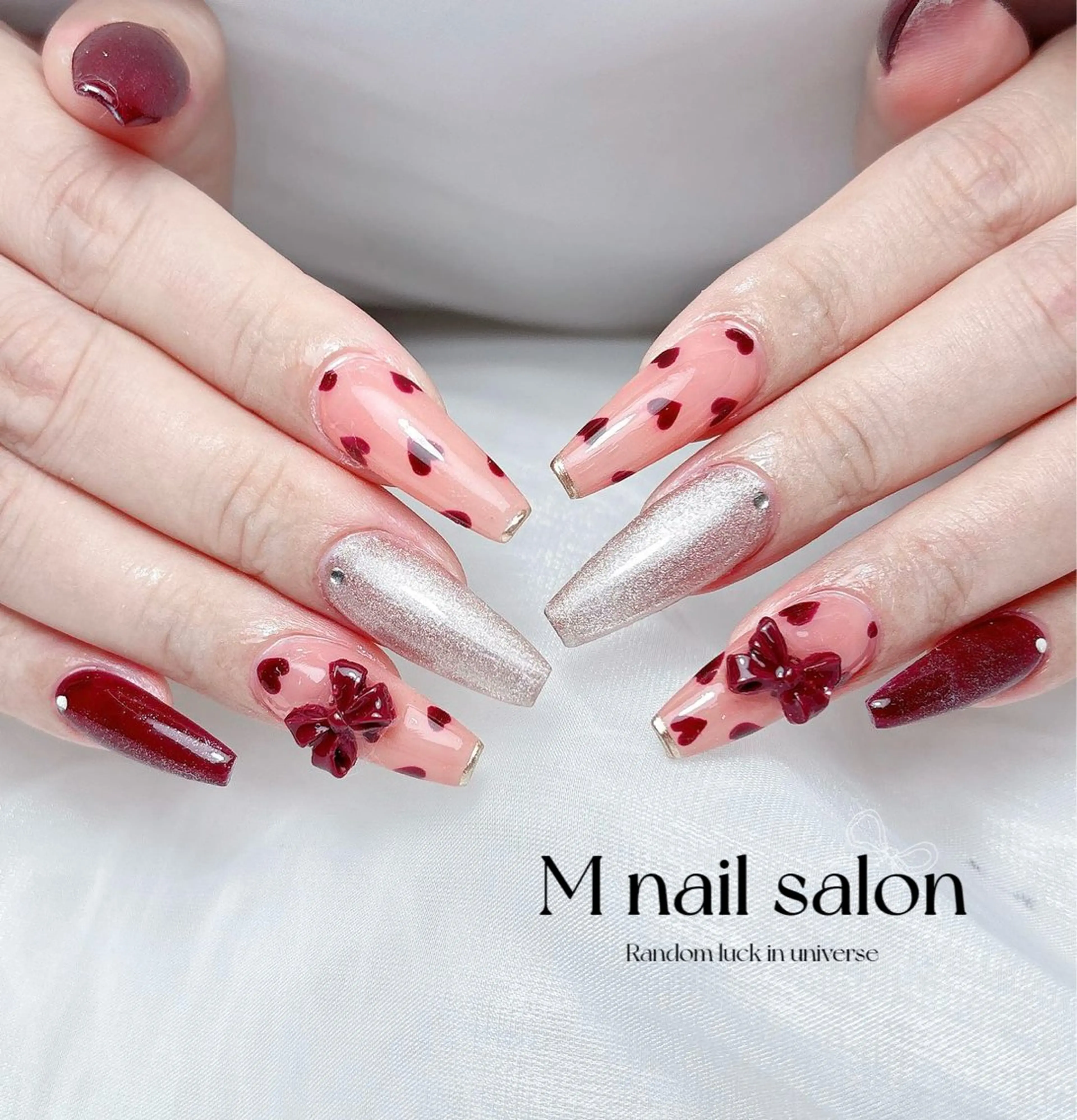 ネイル ハンドネイル M🌷nail 長さだし専門店のネイルデザイン