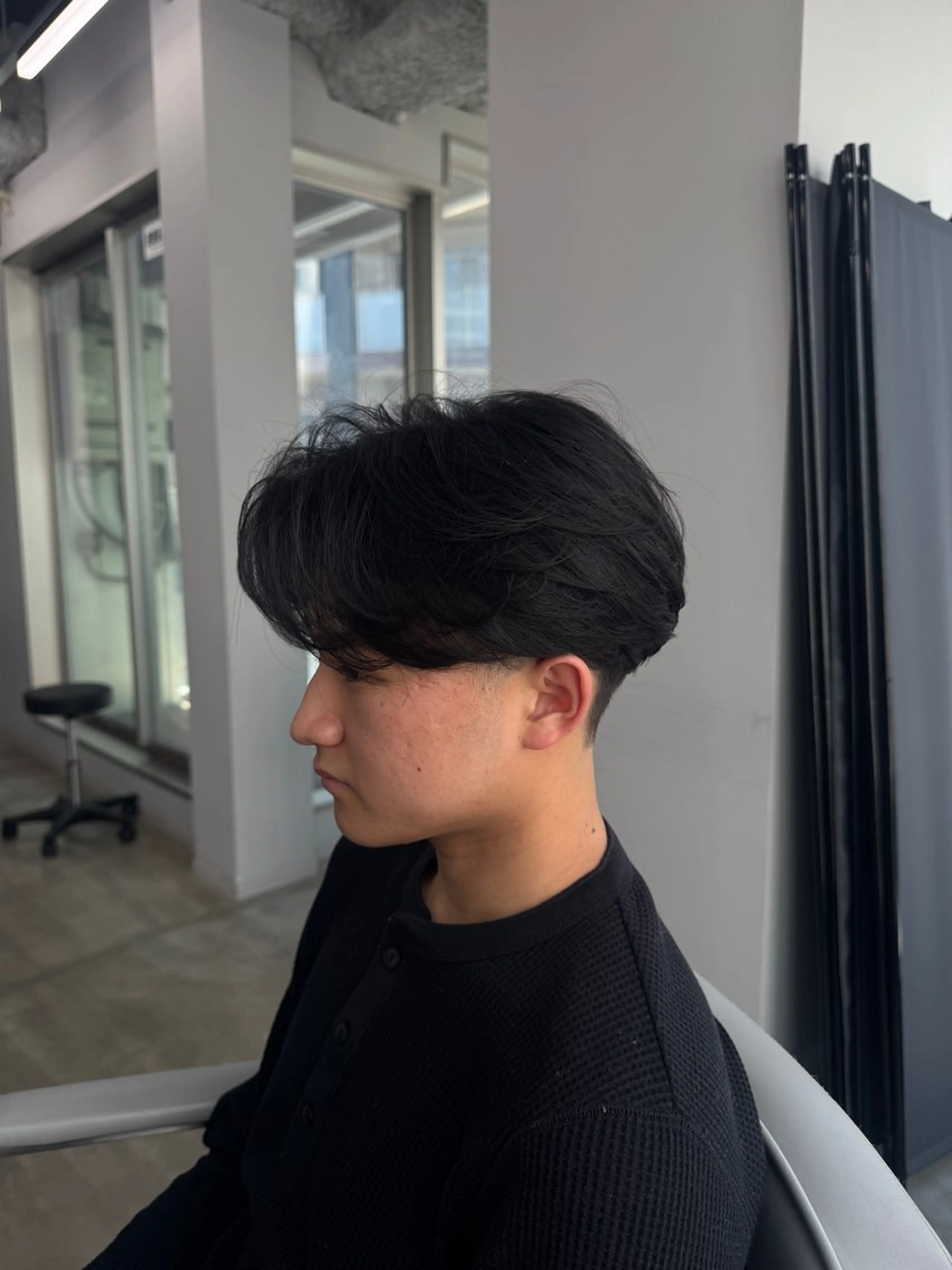 ミディアム パーマ メンズ 博多メンズヘア特化 ベップハルキのヘアスタイル