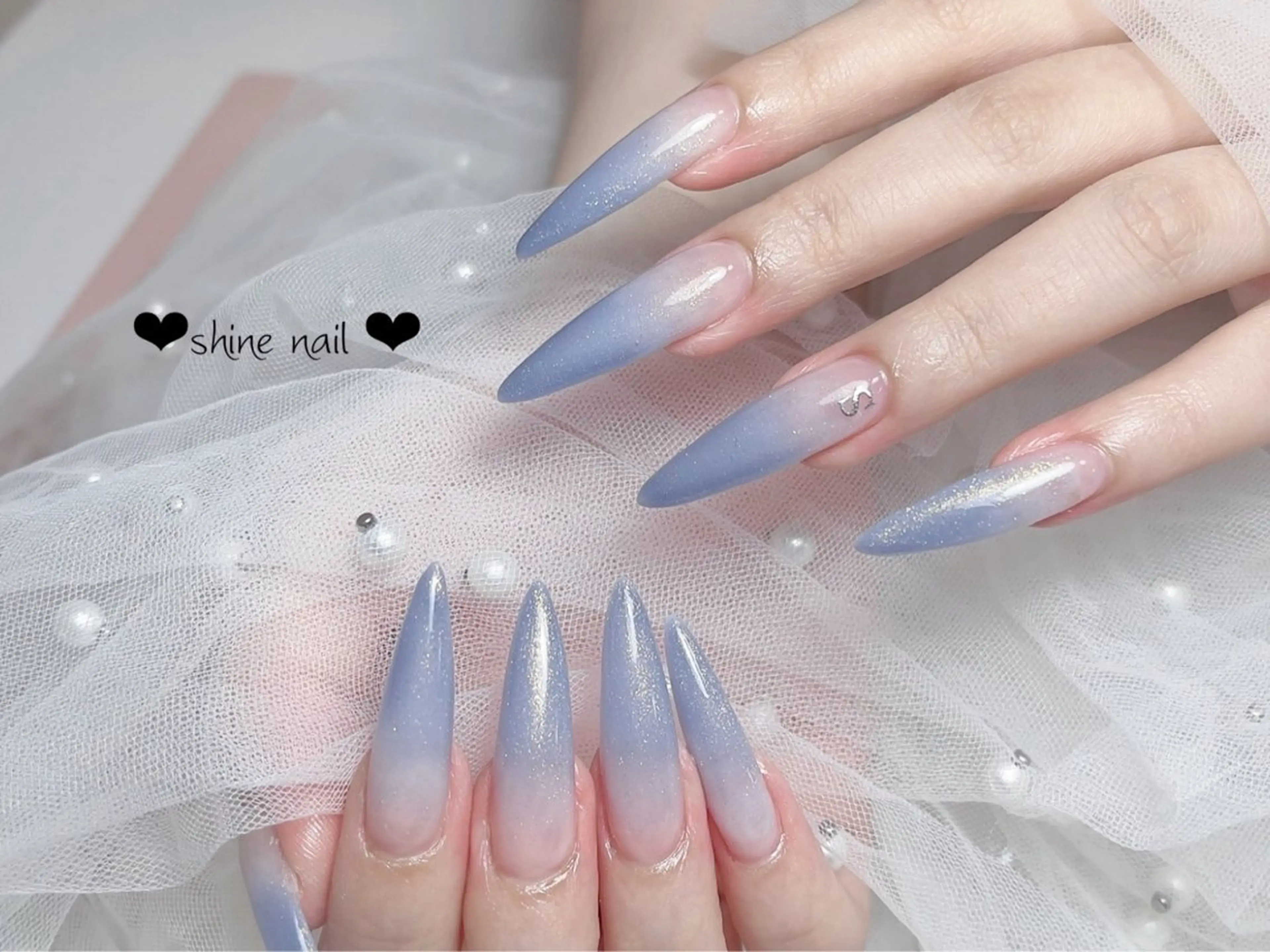 ネイル 〜Shine Nail〜【サイナネイル】パラジェル／ 長さだし／持ち込み／ワンホン／フィルイン所属・サイナ🎀 長さだし&デザインのネイルデザイン