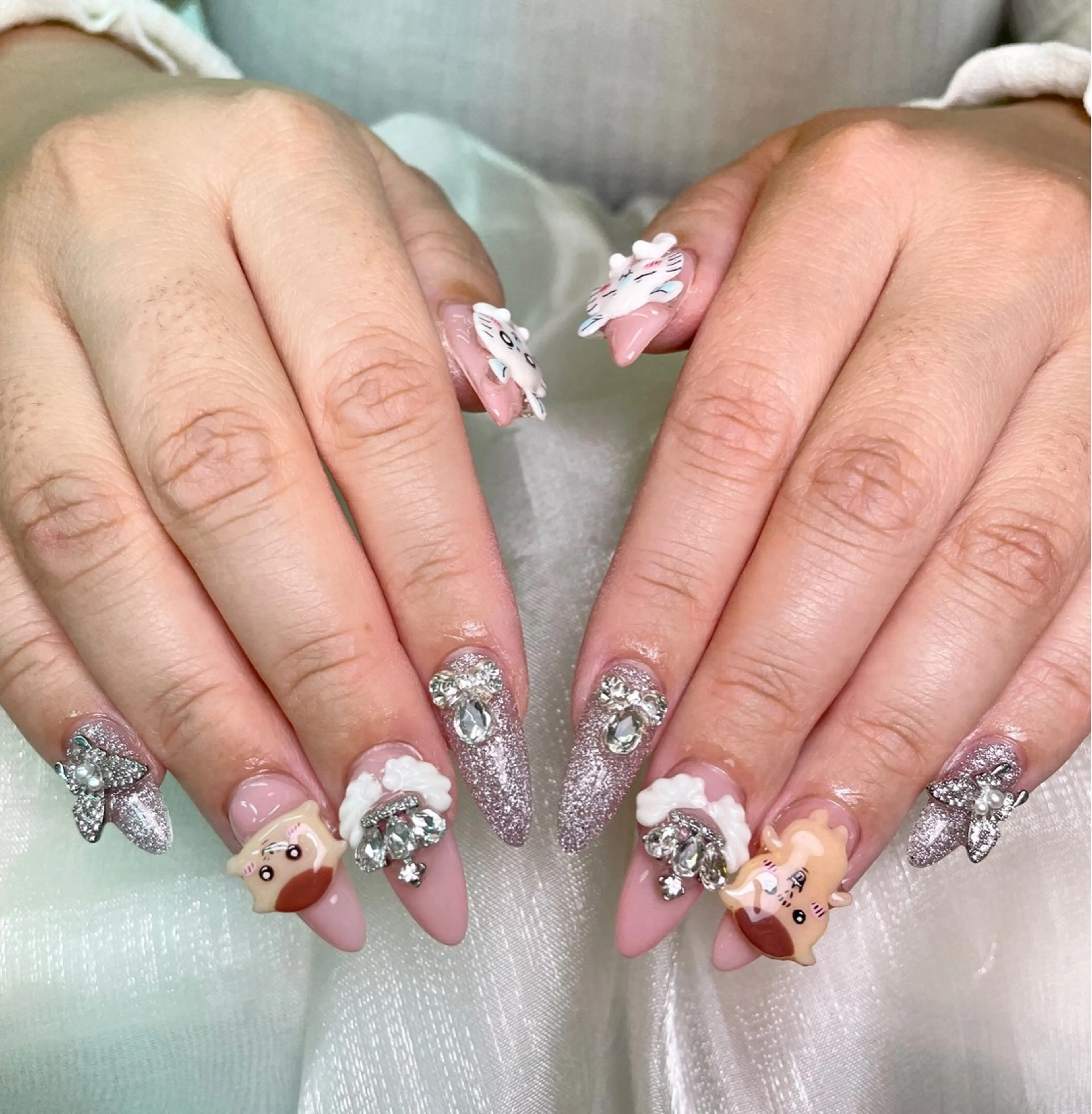 【自爪】パーツつけ放題(90分)　￥8980の写真